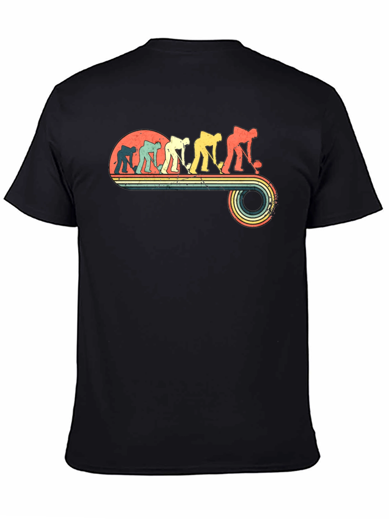 Retro Hockey Evolution Black T-Shirt