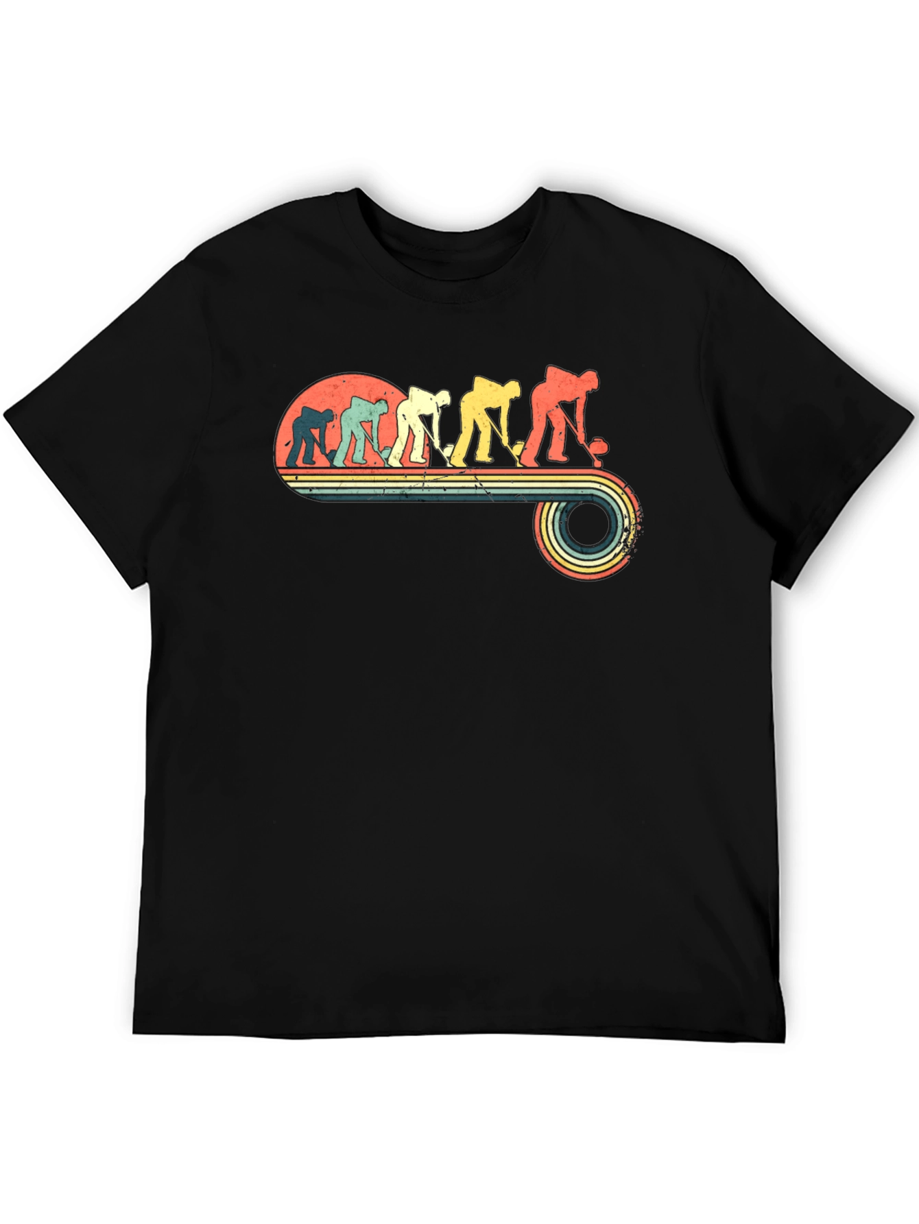 Retro Hockey Evolution Black T-Shirt