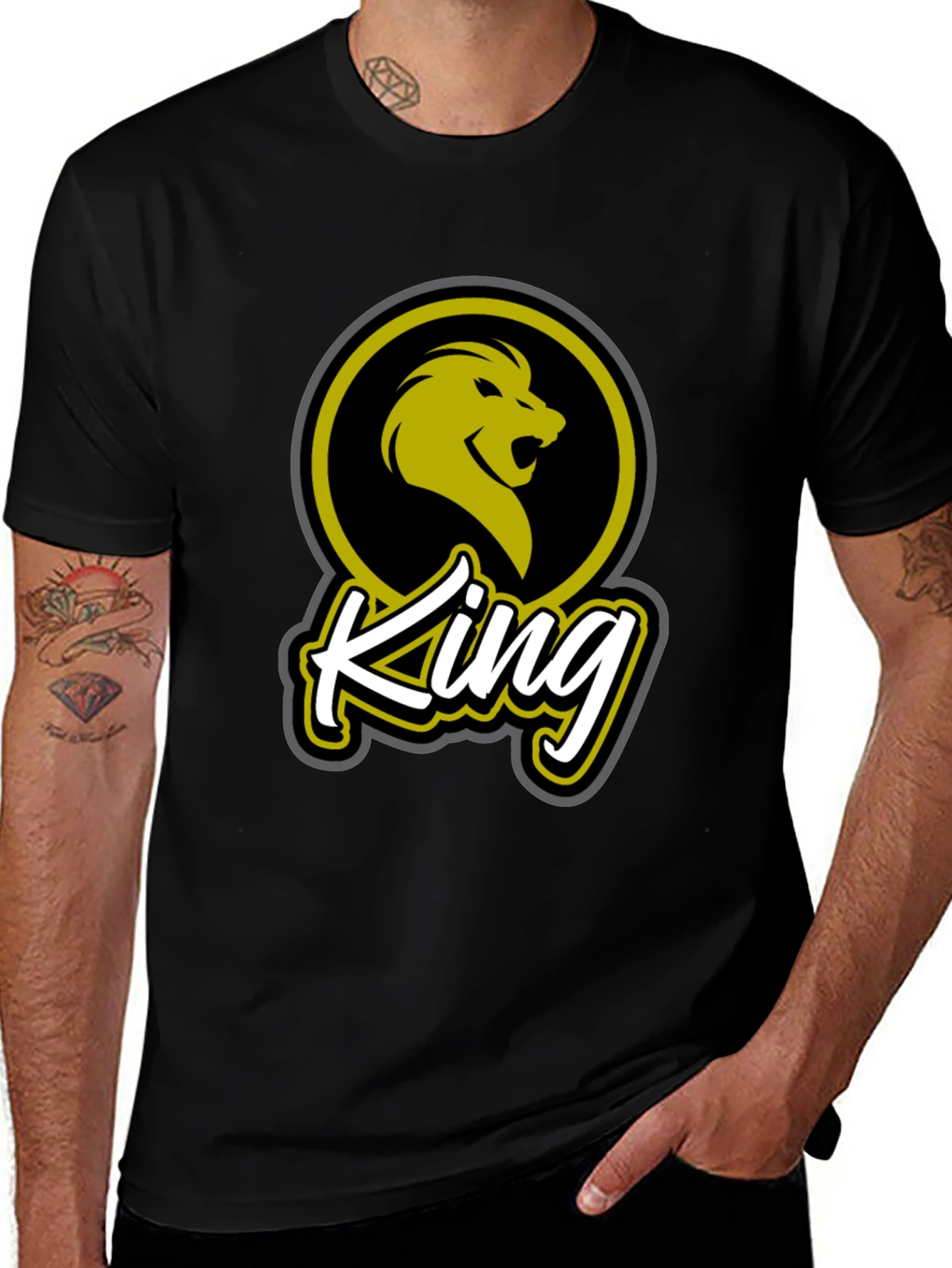 King Lion Graphic Tee - Stylish Black T-Shirt