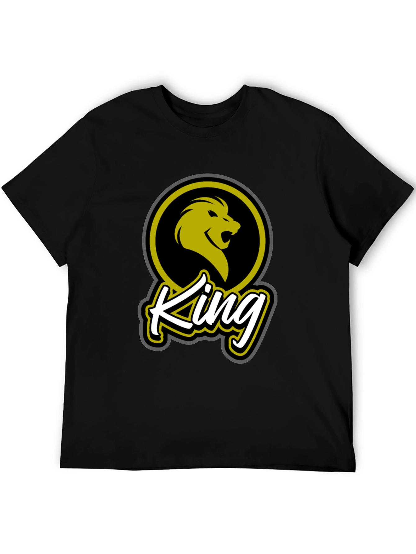 King Lion Graphic Tee - Stylish Black T-Shirt