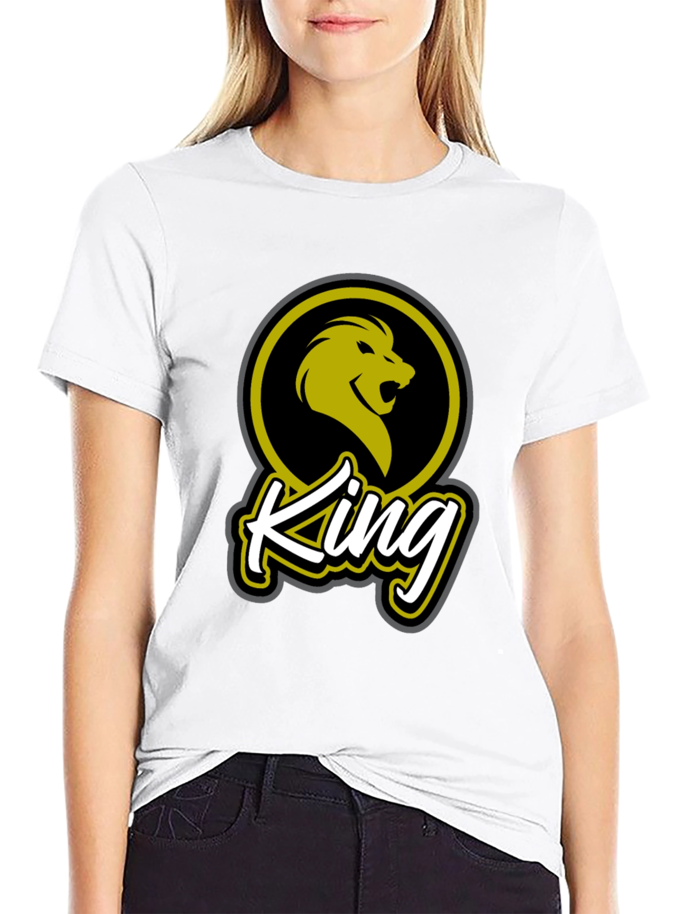 King Lion Graphic Tee - Stylish Black T-Shirt