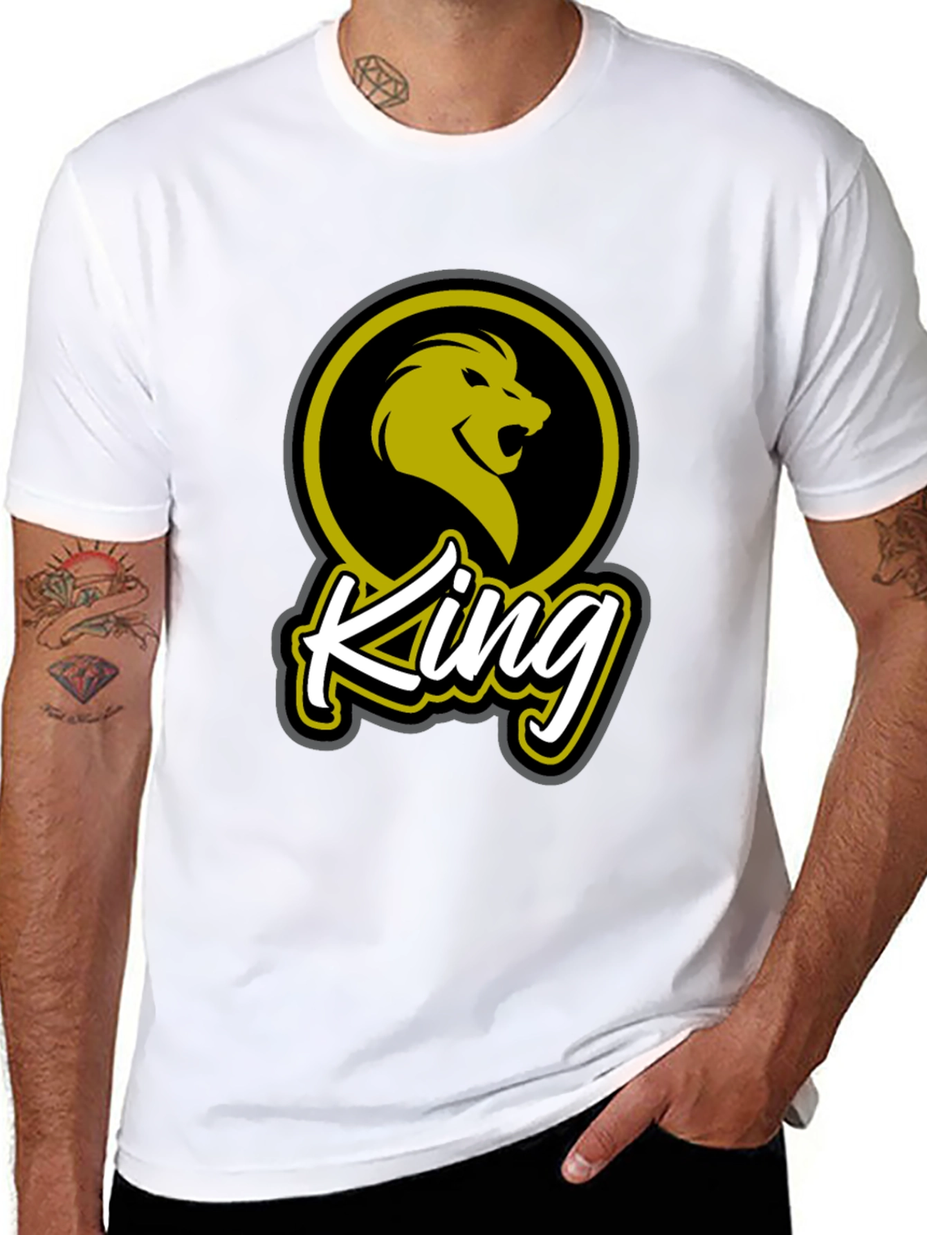 King Lion Graphic Tee - Stylish Black T-Shirt