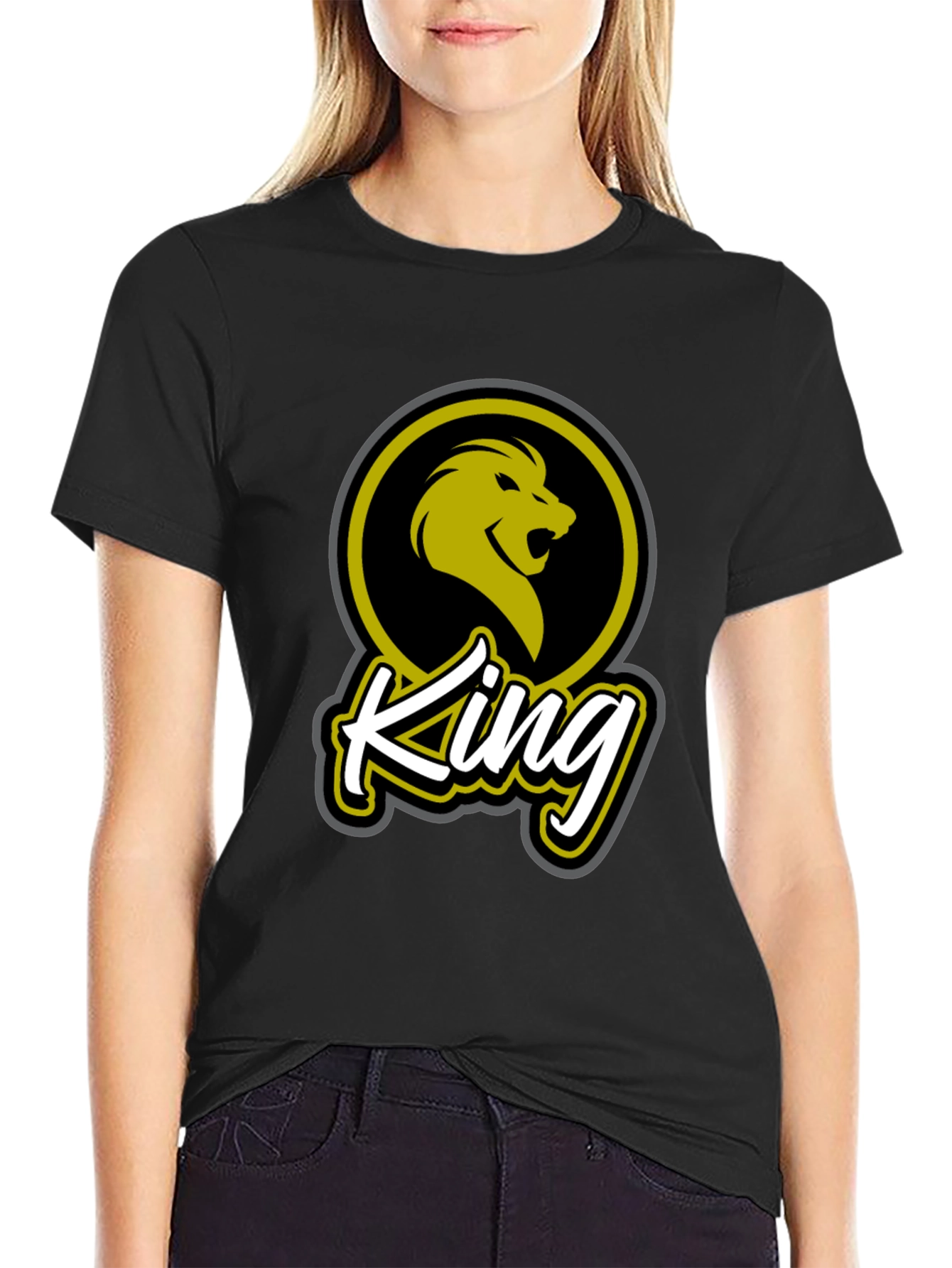King Lion Graphic Tee - Stylish Black T-Shirt