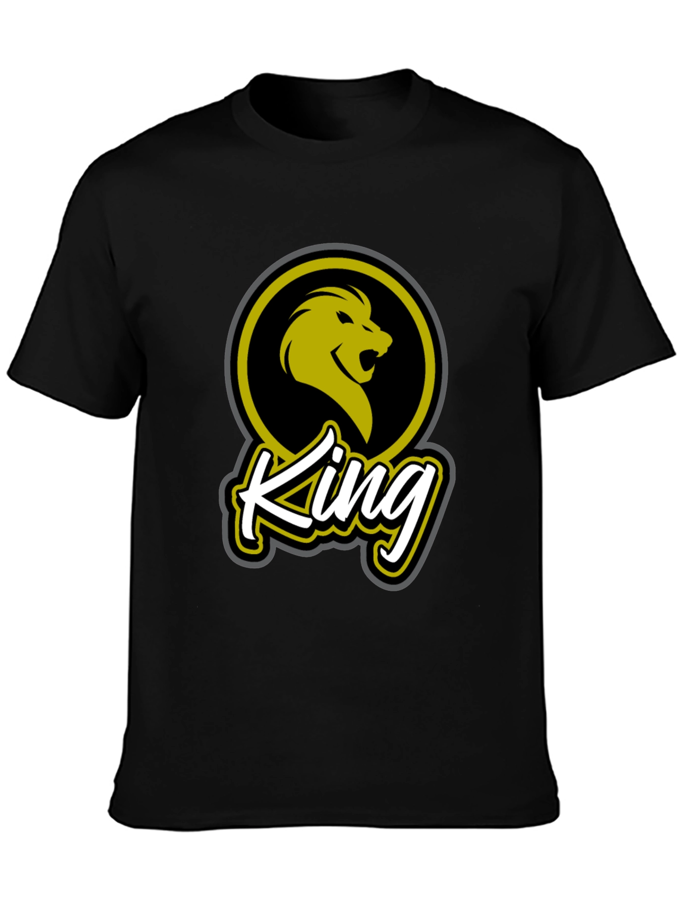 King Lion Graphic Tee - Stylish Black T-Shirt