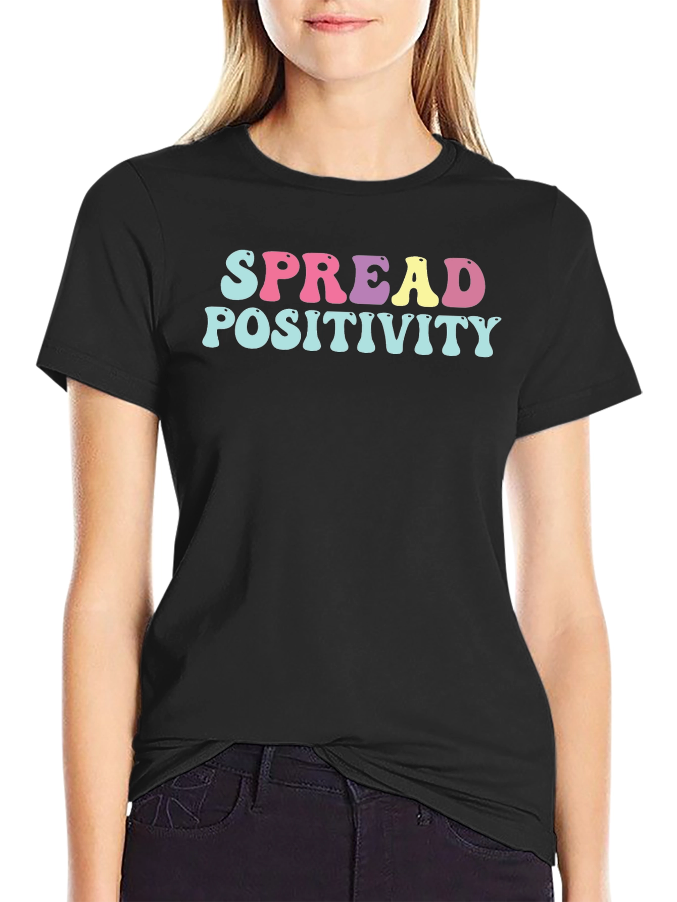 Spread Positivity Graphic Tee - Black
