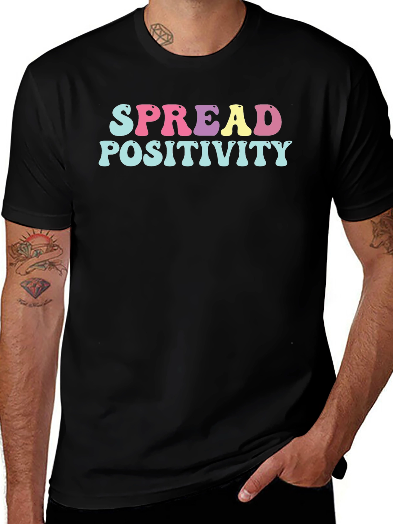 Spread Positivity Graphic Tee - Black