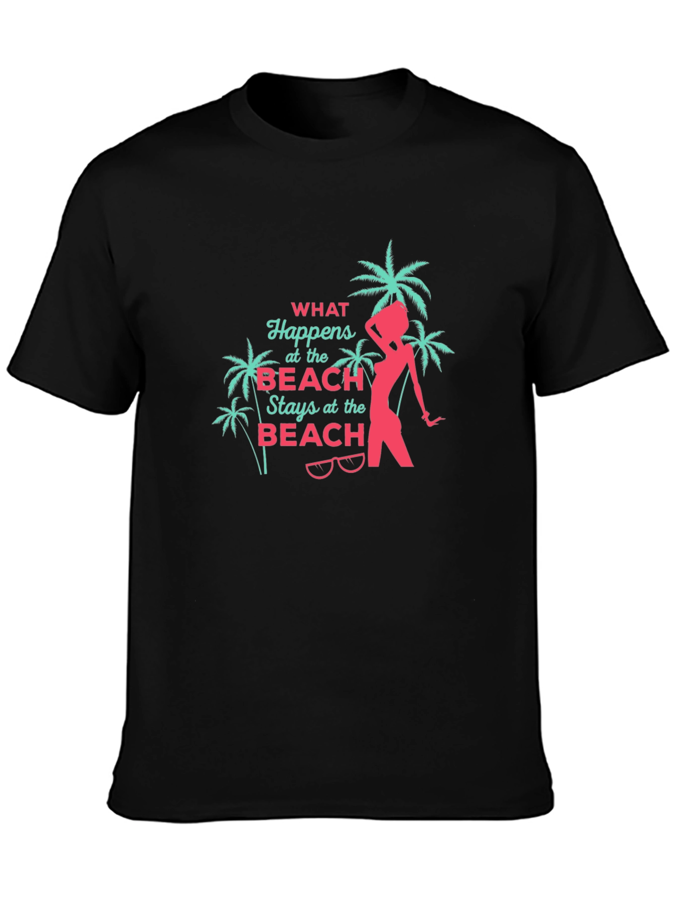Beach Vibes Black T-Shirt