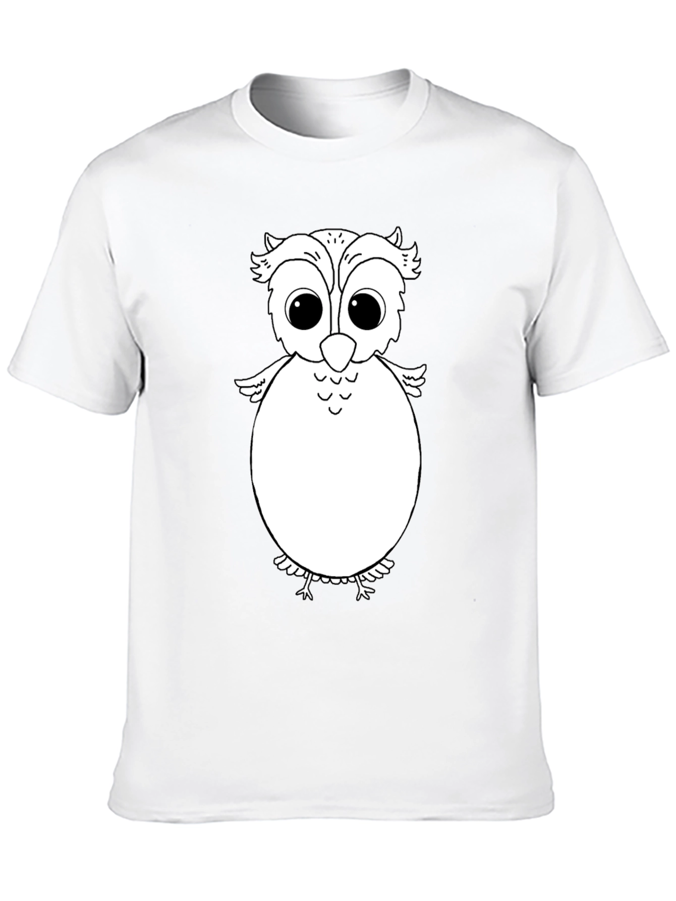 Owl Graphic Tee - Black Cotton Comfort