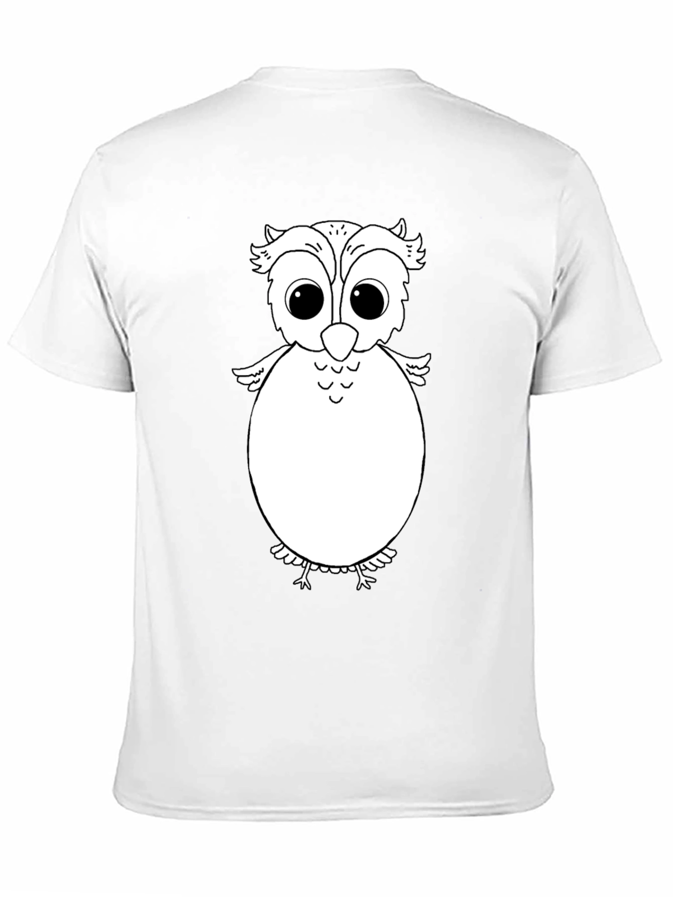 Owl Graphic Tee - Black Cotton Comfort