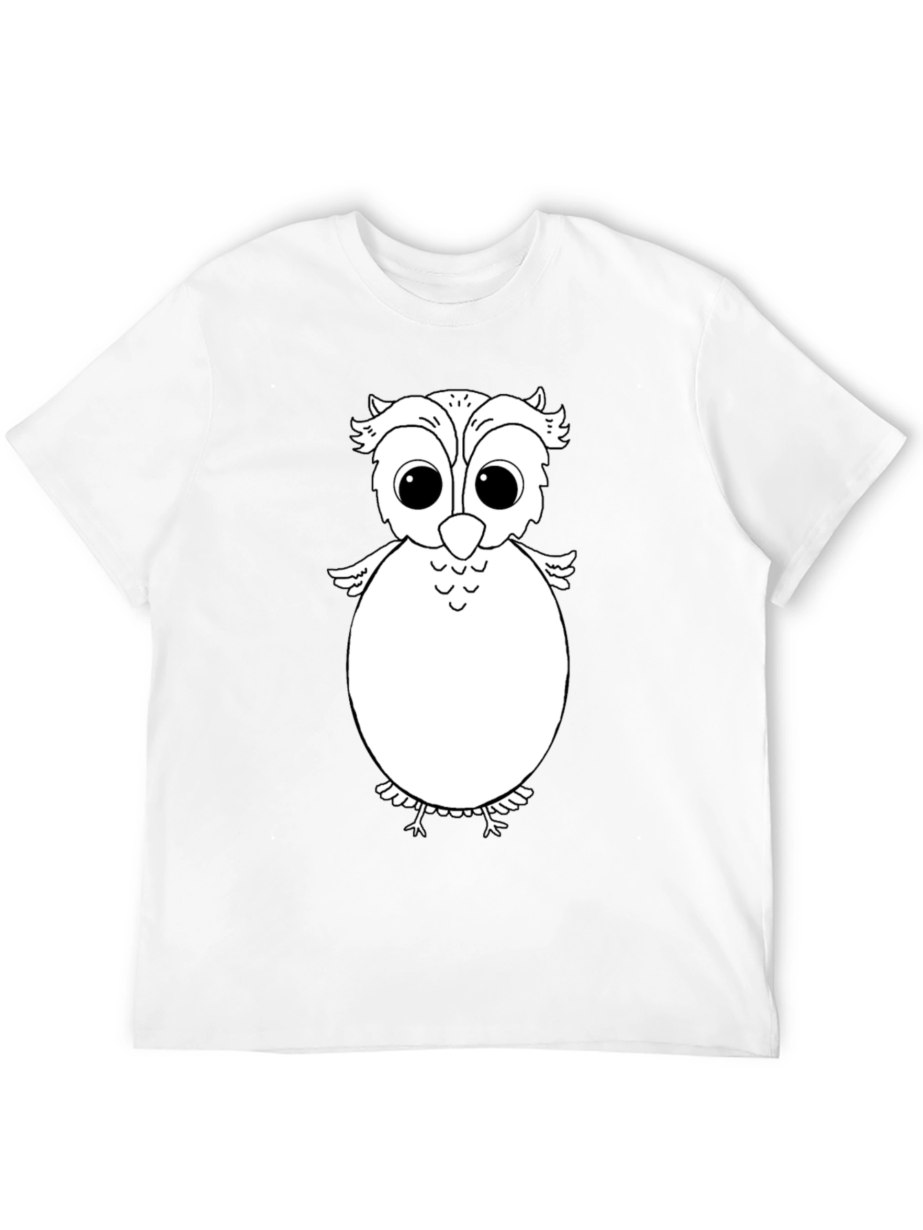 Owl Graphic Tee - Black Cotton Comfort