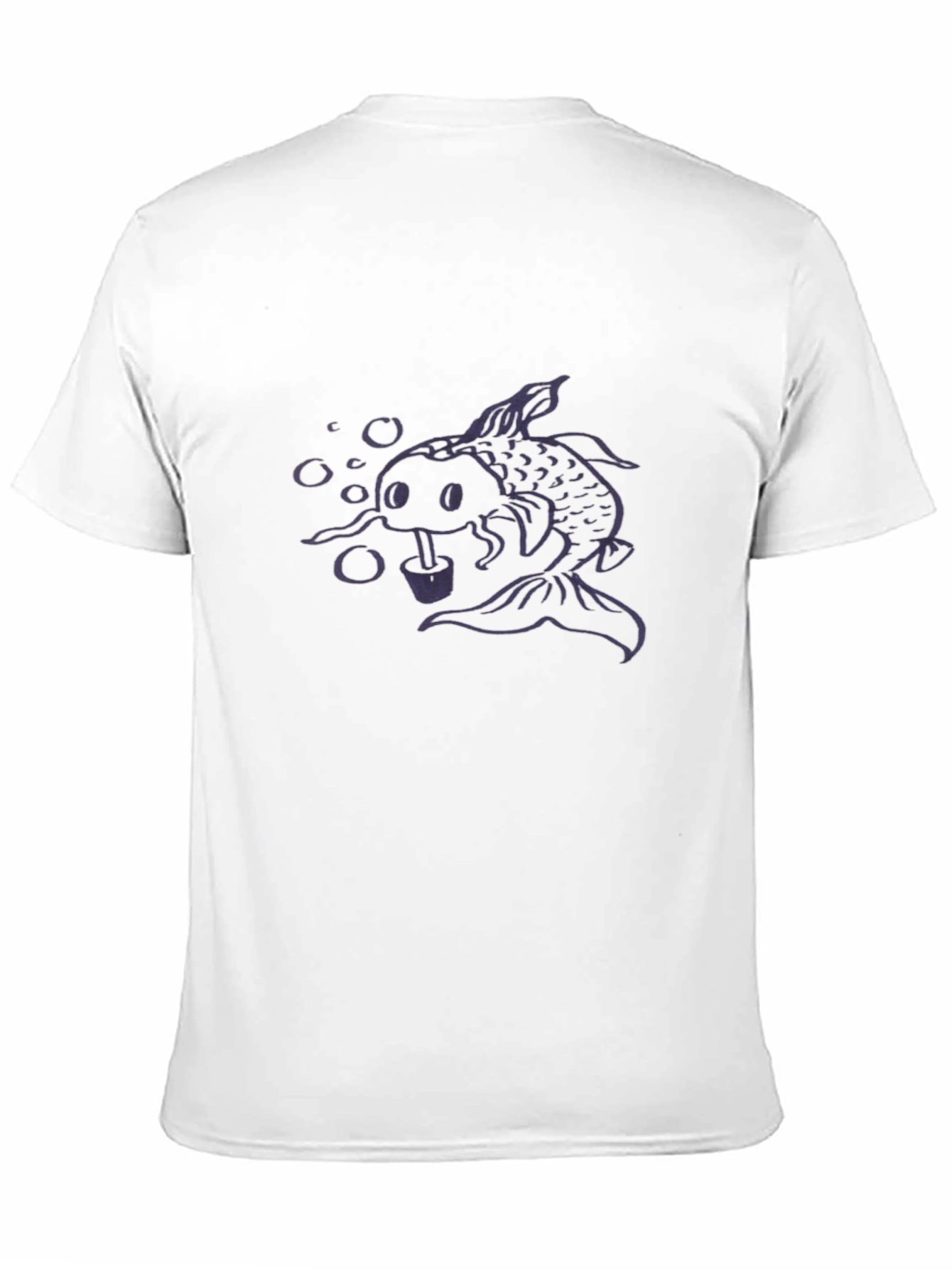 Koi Fish Bubble Tea Graphic Tee - Black