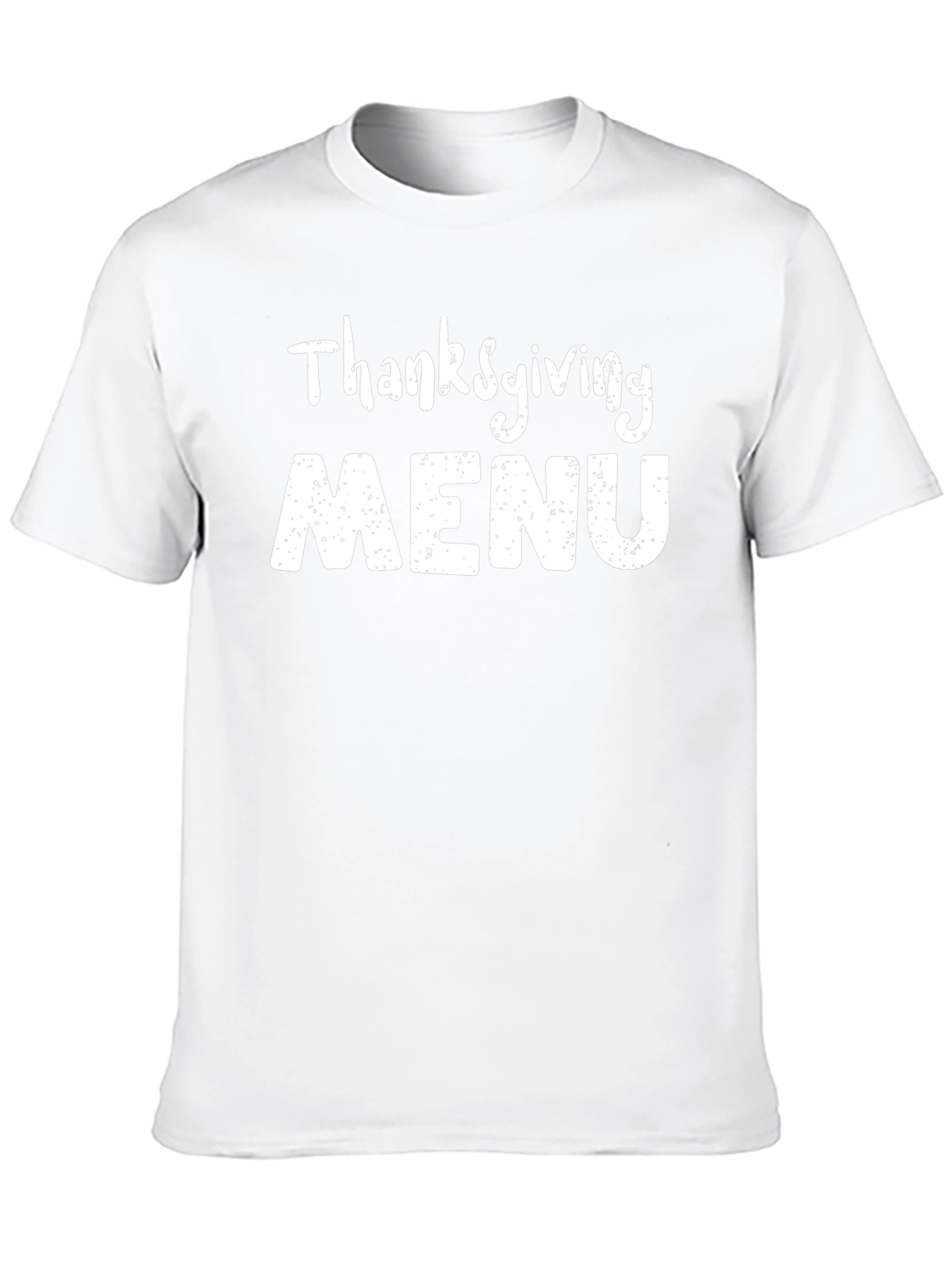 Thanksgiving Menu Black T-Shirt Holiday Apparel