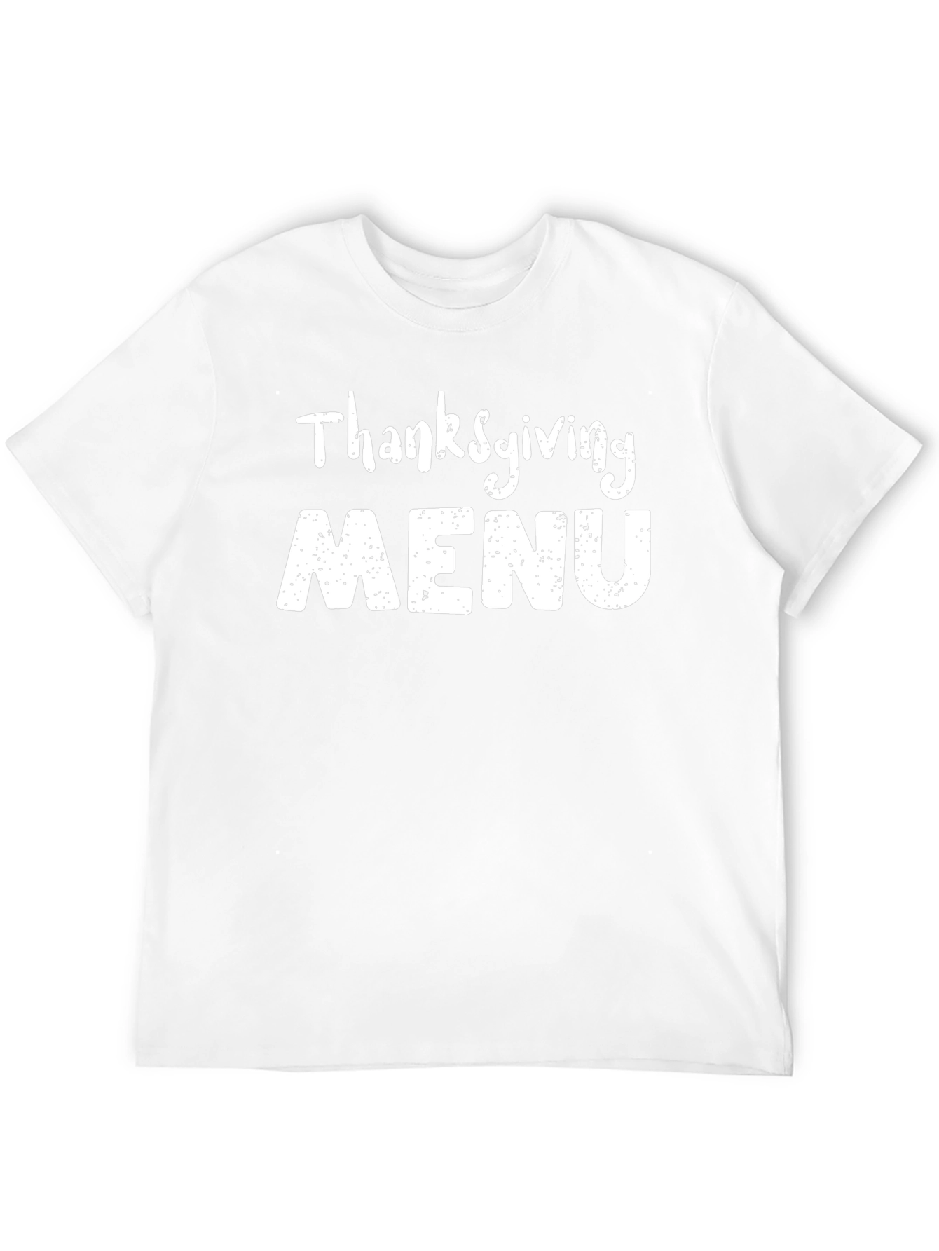 Thanksgiving Menu Black T-Shirt Holiday Apparel