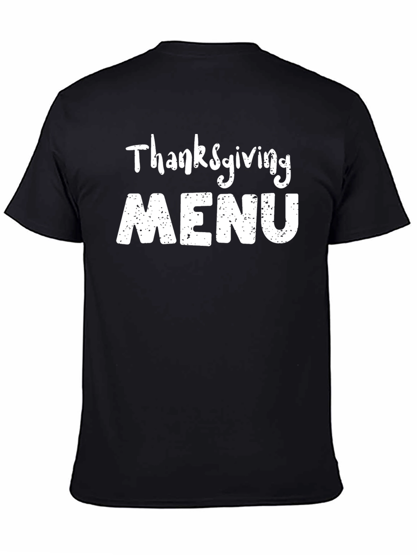 Thanksgiving Menu Black T-Shirt Holiday Apparel