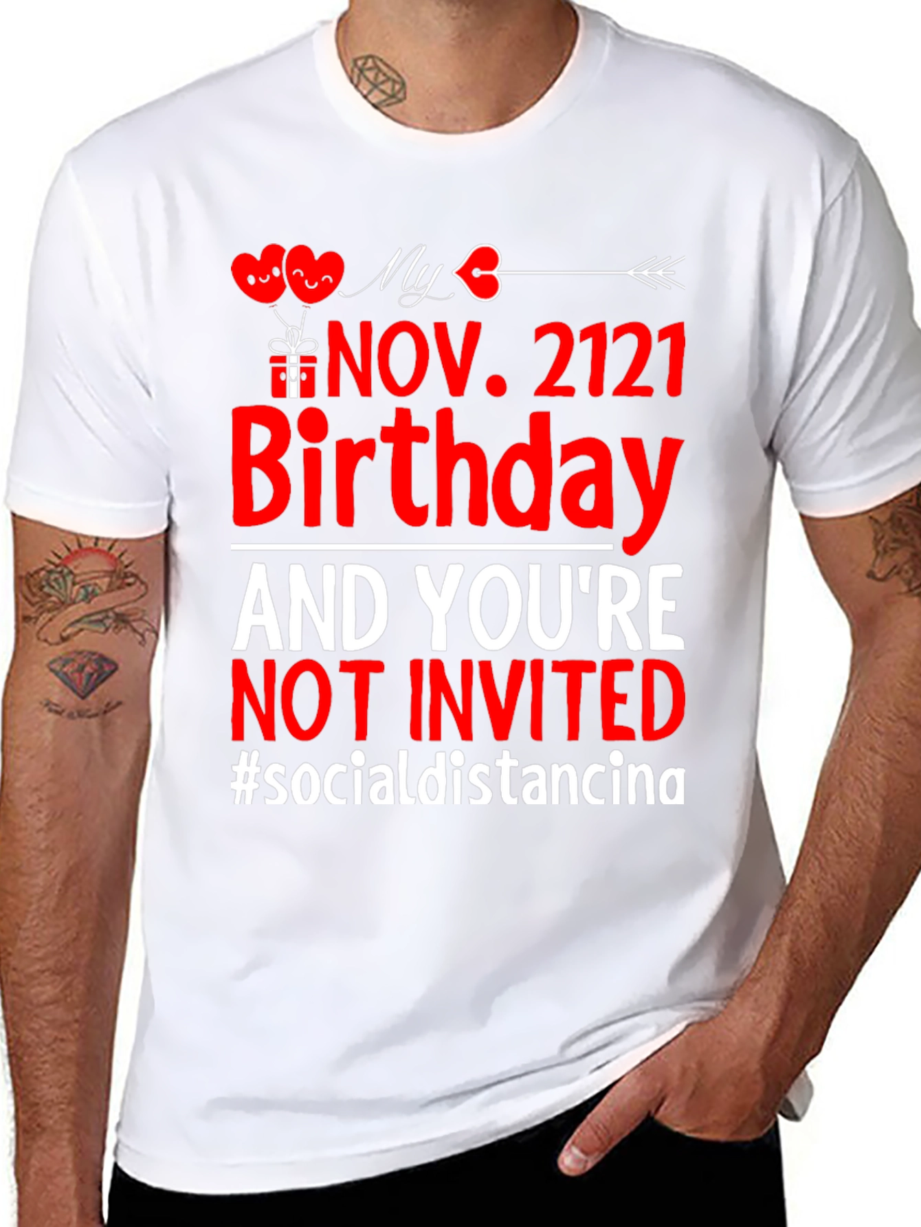 Social Distancing Birthday T-Shirt
