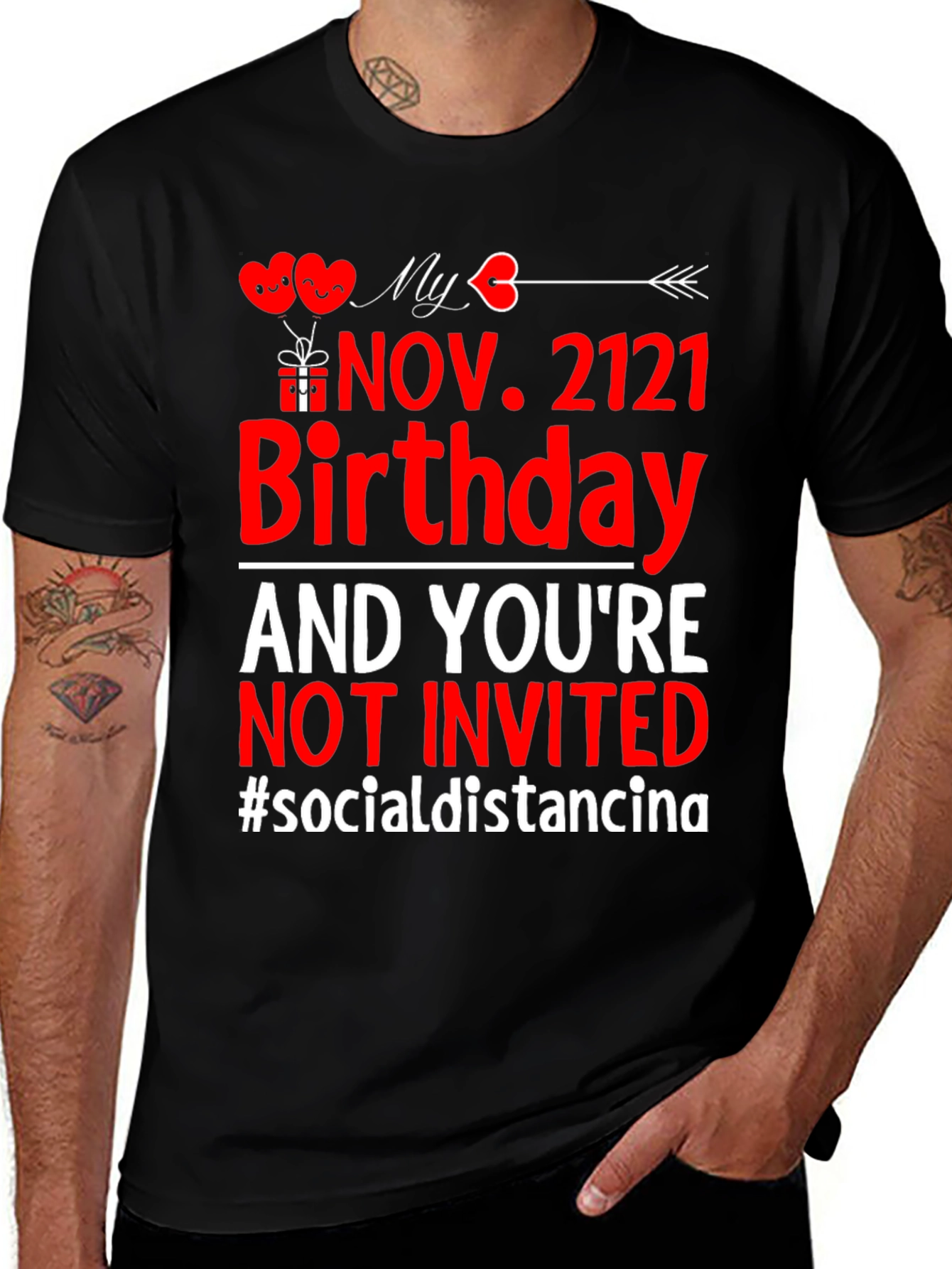 Social Distancing Birthday T-Shirt