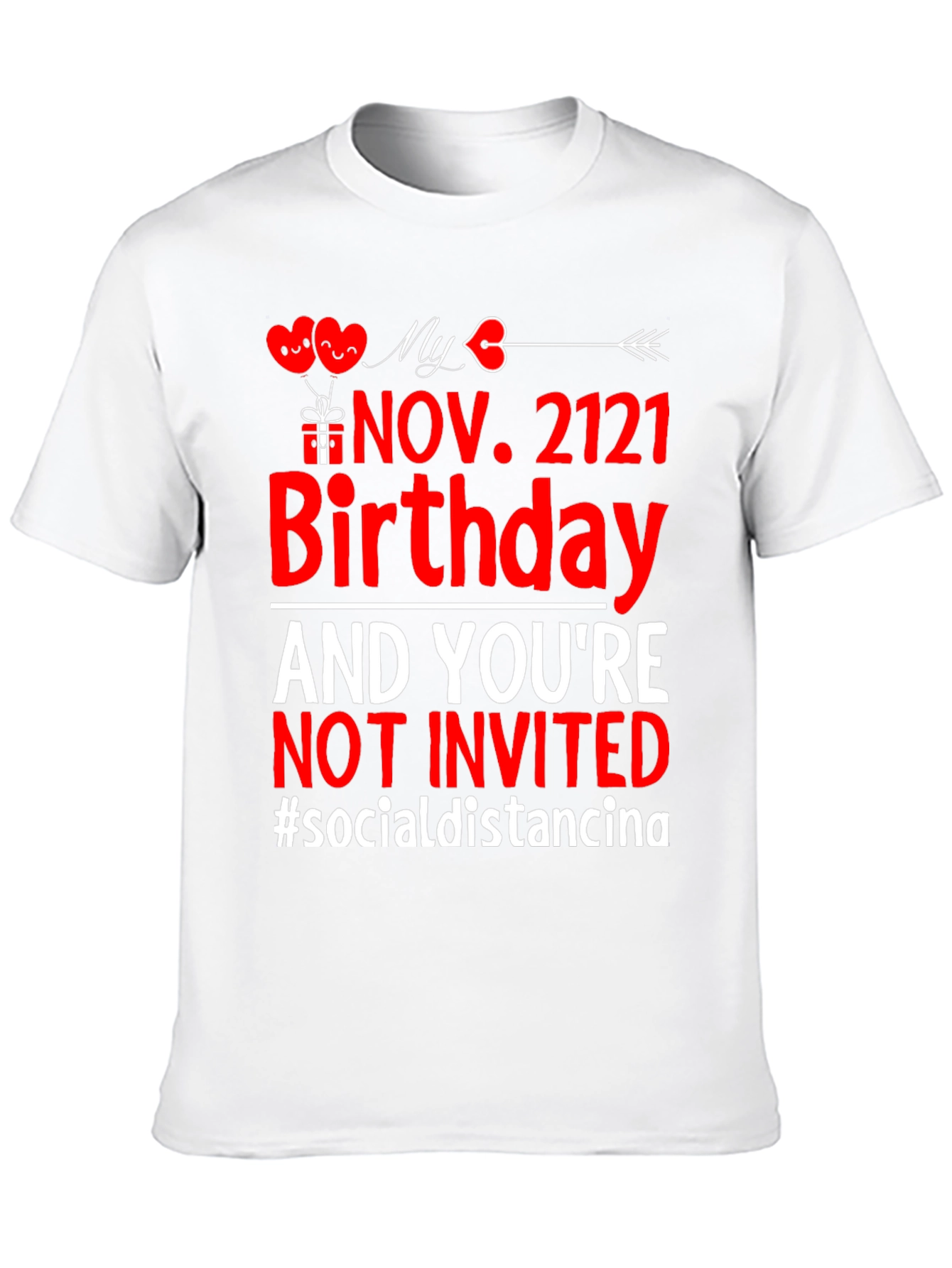 Social Distancing Birthday T-Shirt