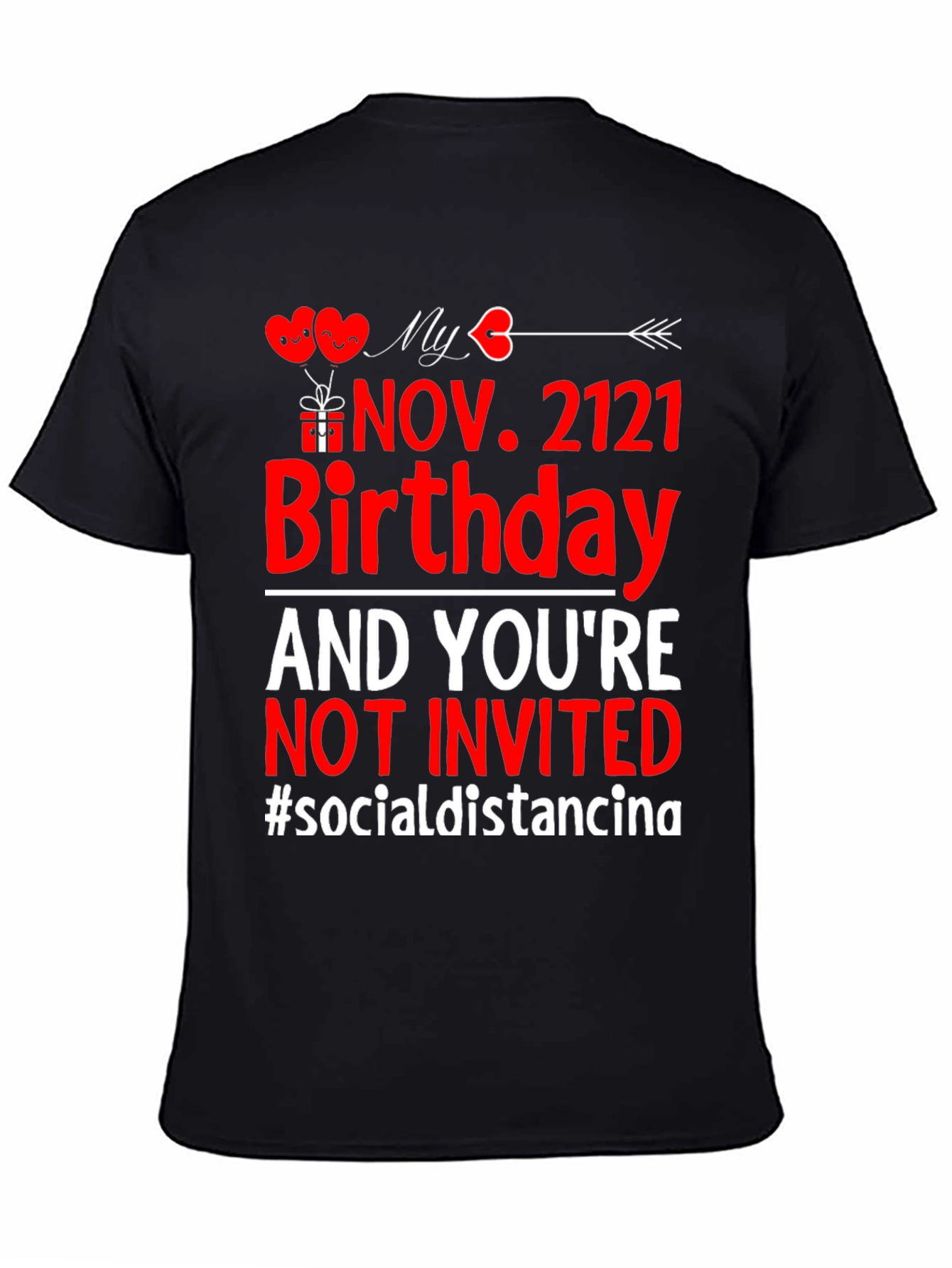 Social Distancing Birthday T-Shirt