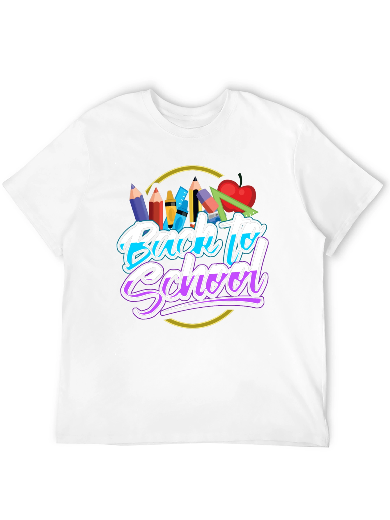 Back to School Graphic T-Shirt - Black