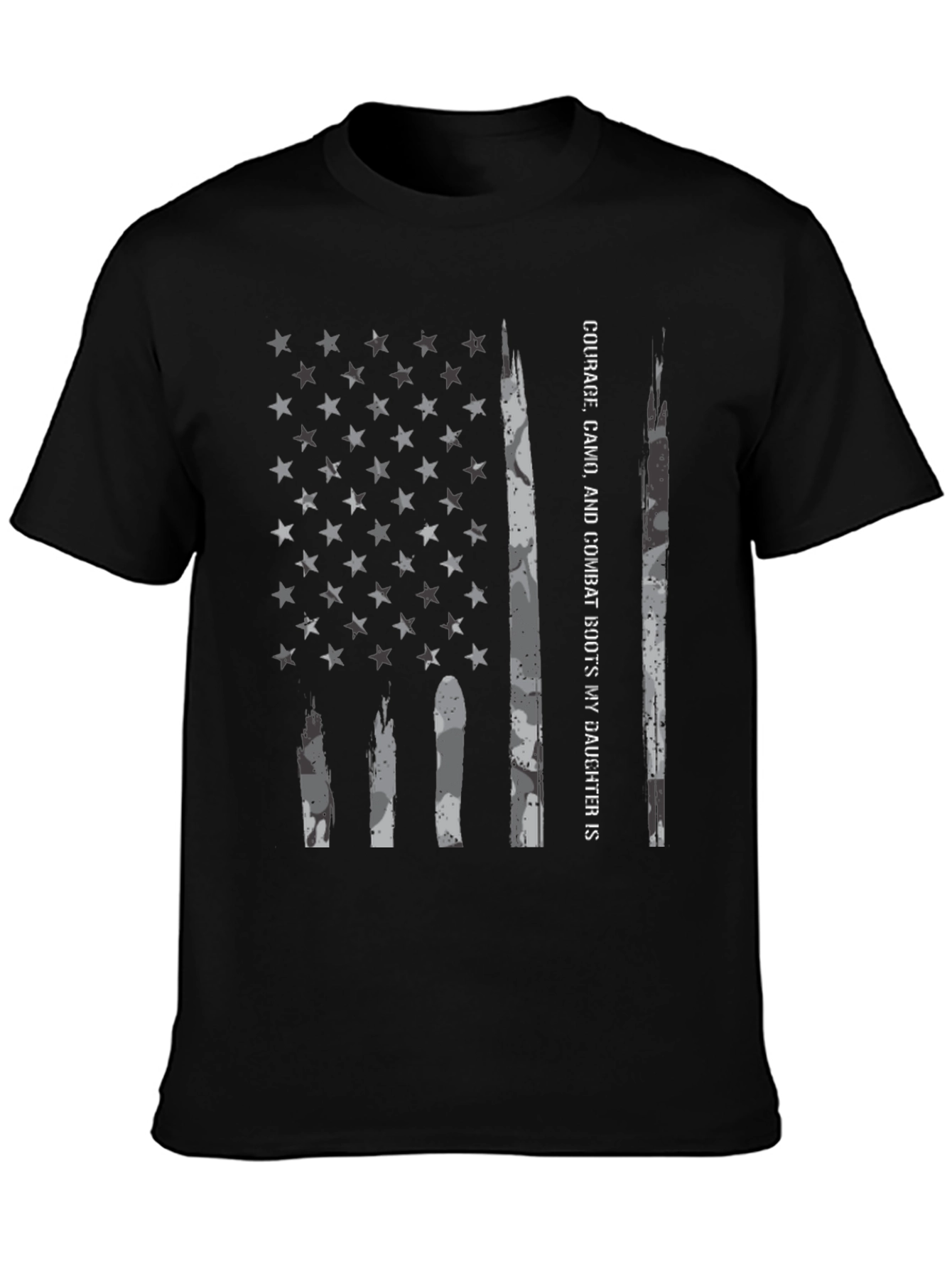 Courage Camo Daughter American Flag T-Shirt