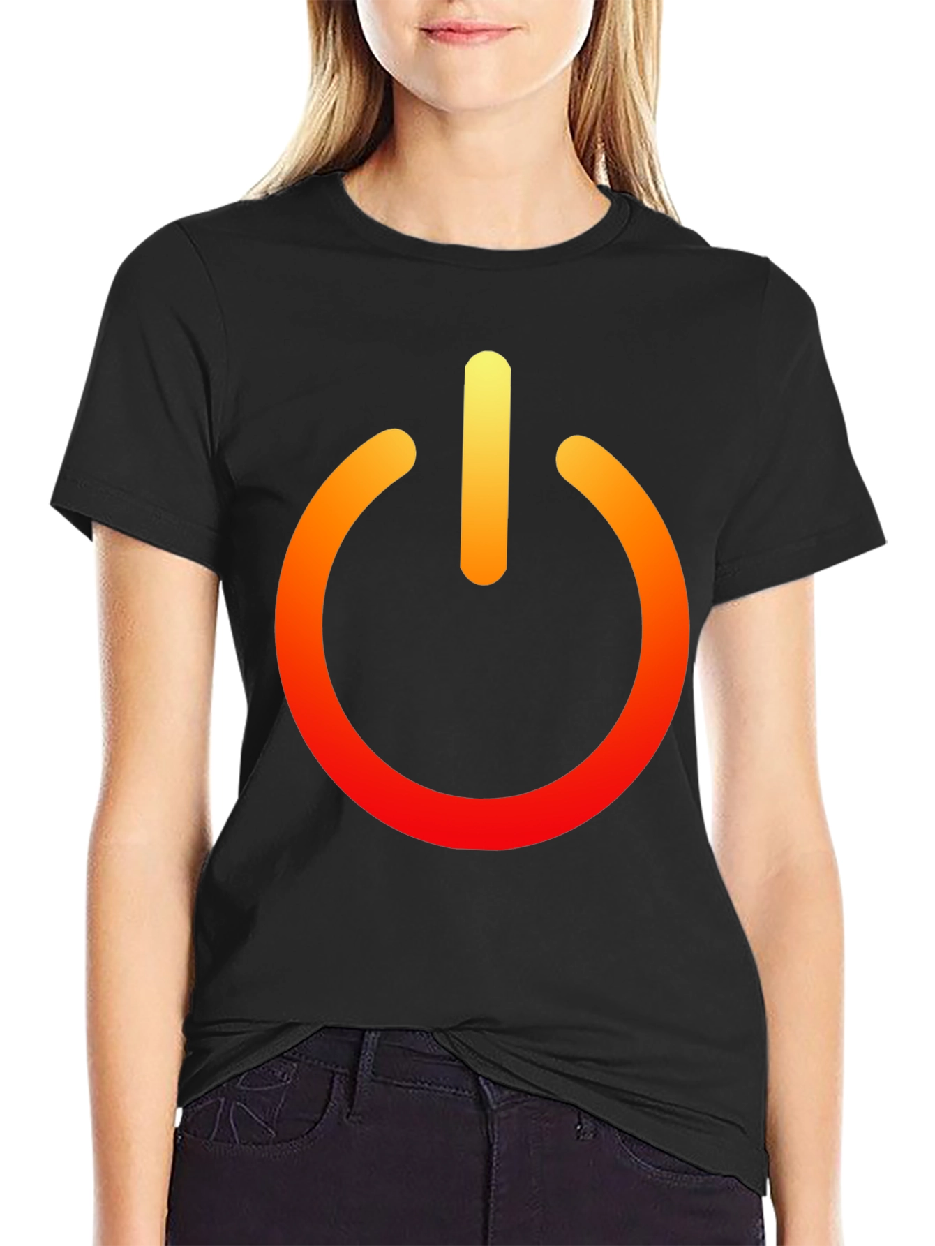 Power On Black Tee - Bold Graphic T-Shirt