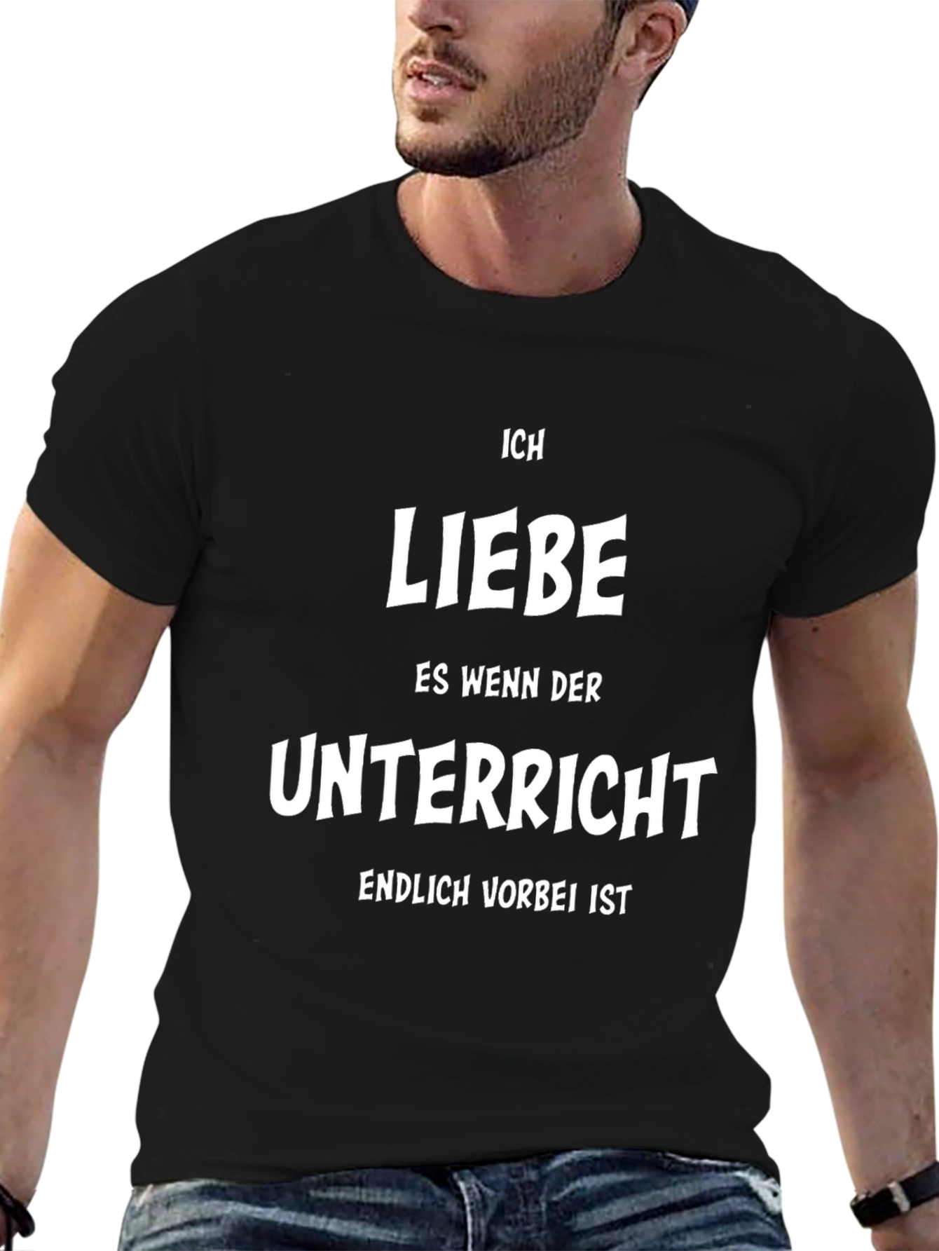 Ich Liebe Unterricht T-Shirt - German Text Graphic Tee
