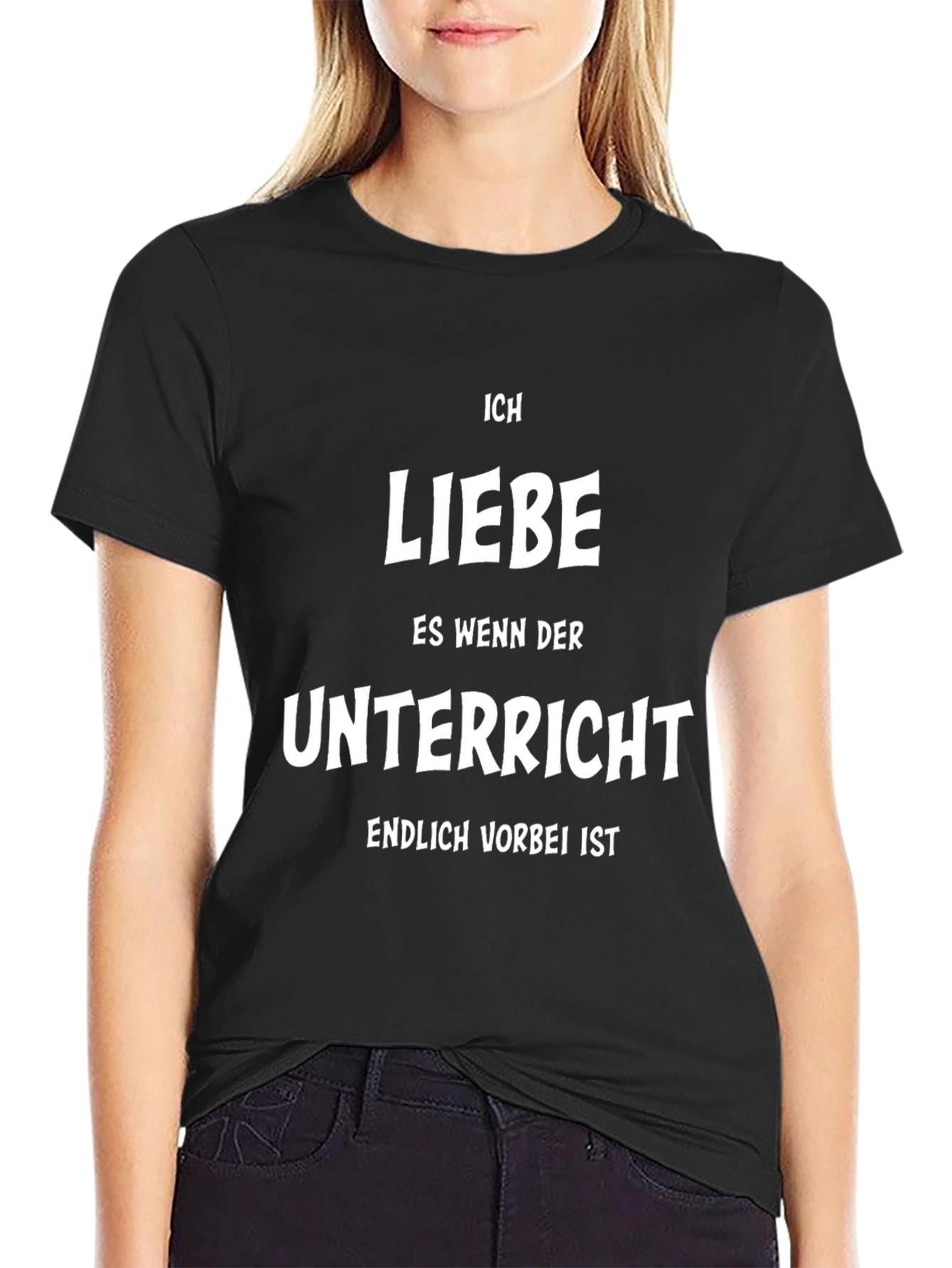 Ich Liebe Unterricht T-Shirt - German Text Graphic Tee