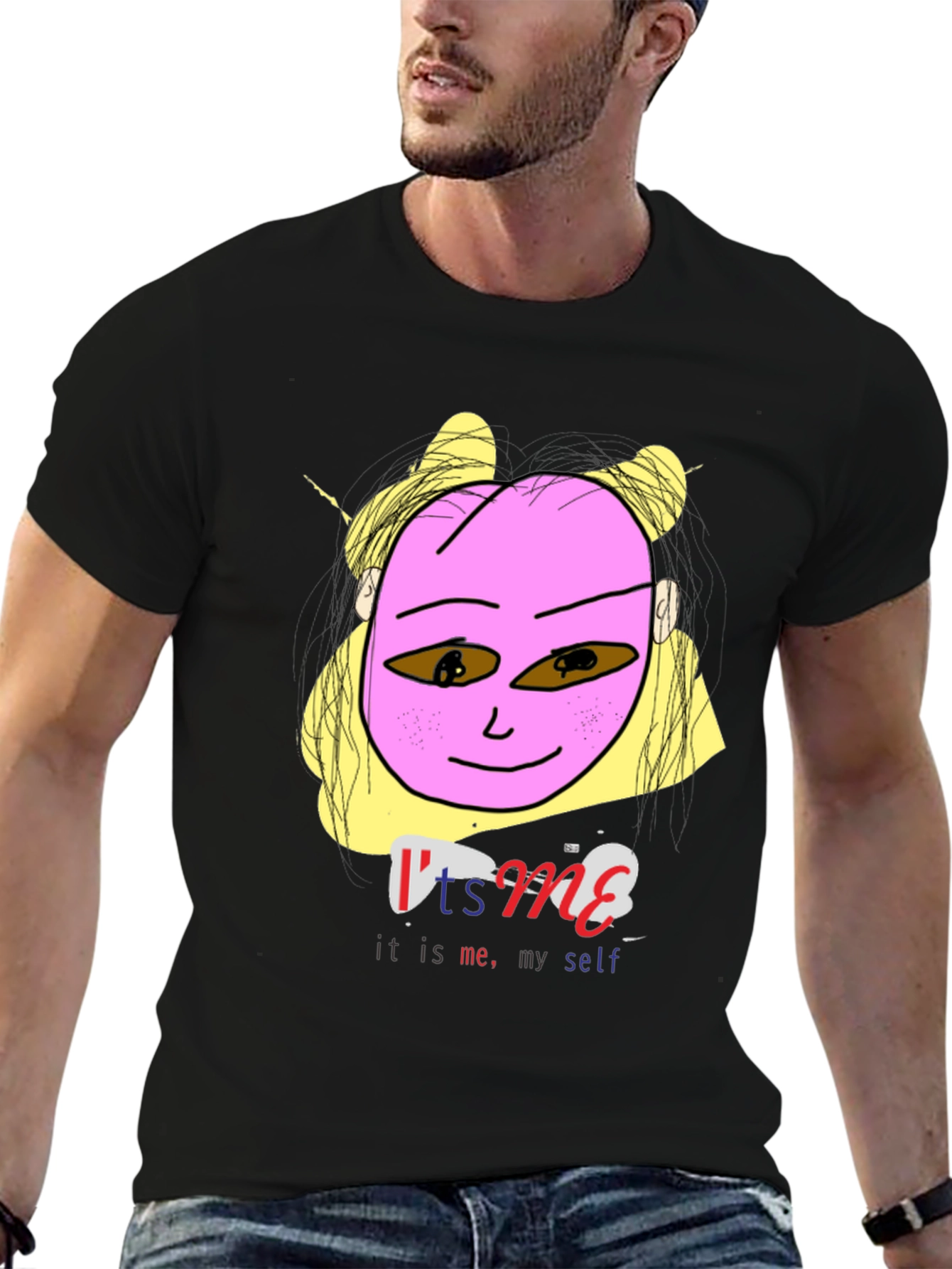 Unique Cartoon Graphic Print Mens T-Shirt