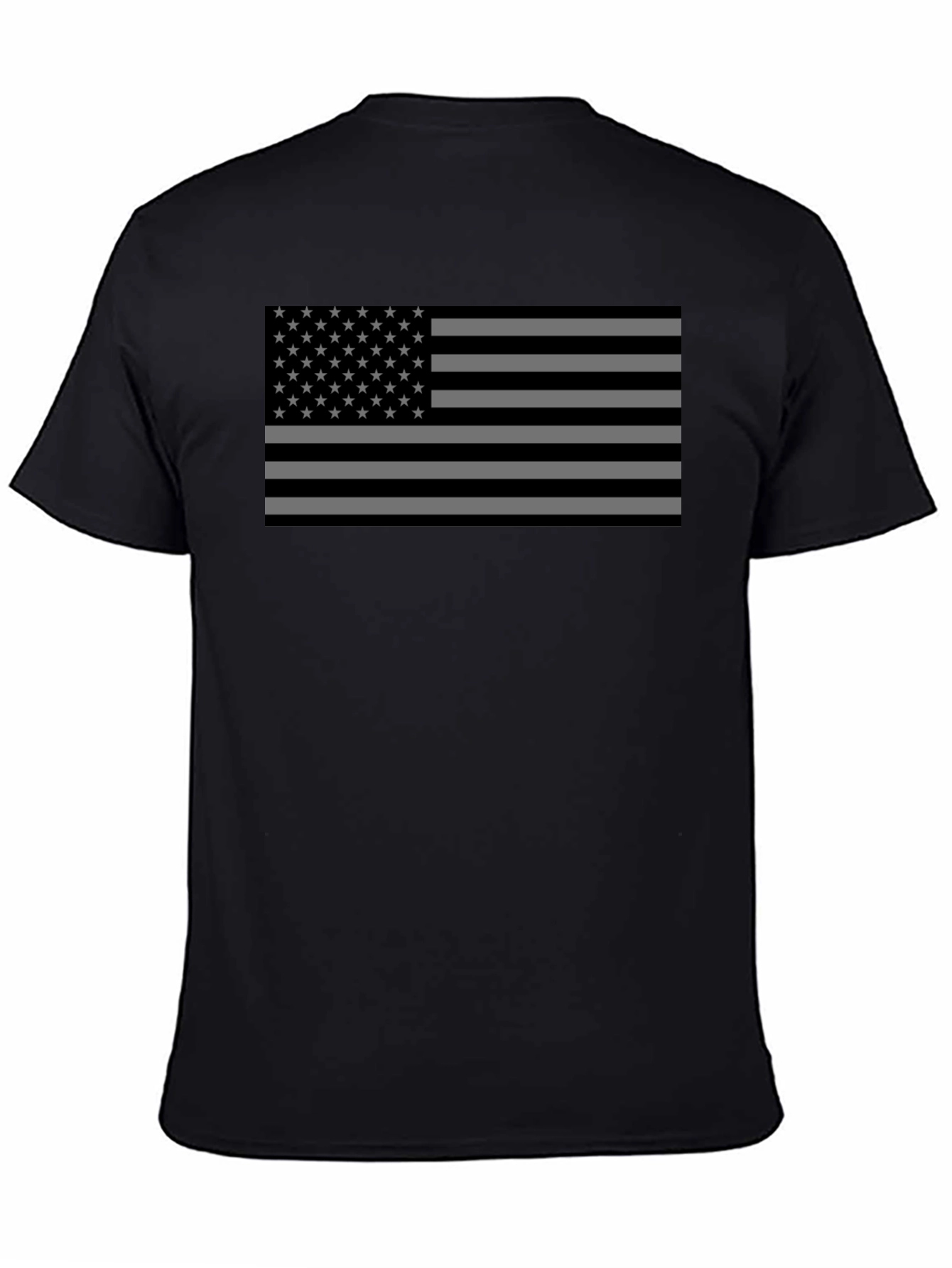 Black USA Flag Graphic T-Shirt - Patriotic Tee