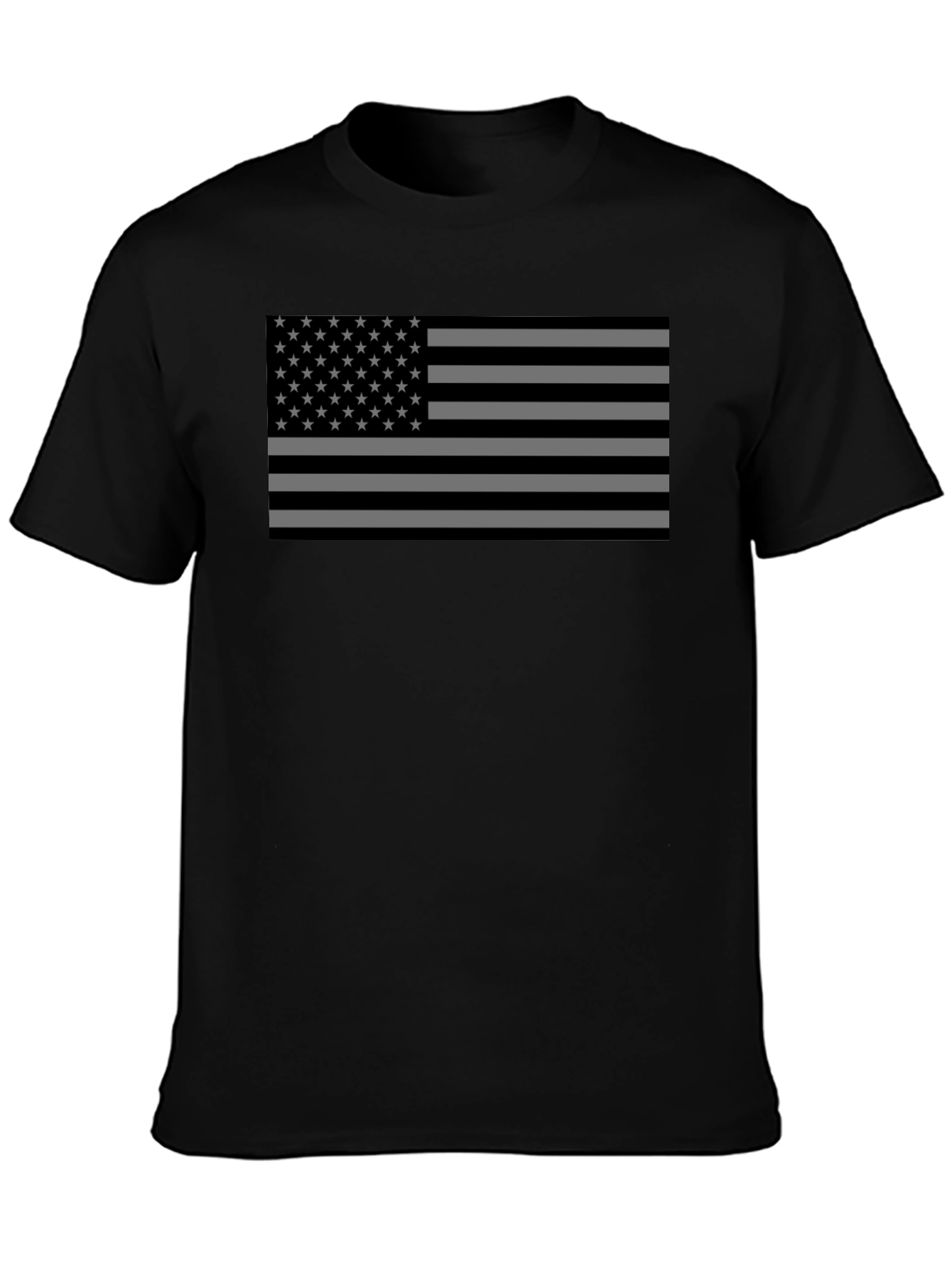 Black USA Flag Graphic T-Shirt - Patriotic Tee