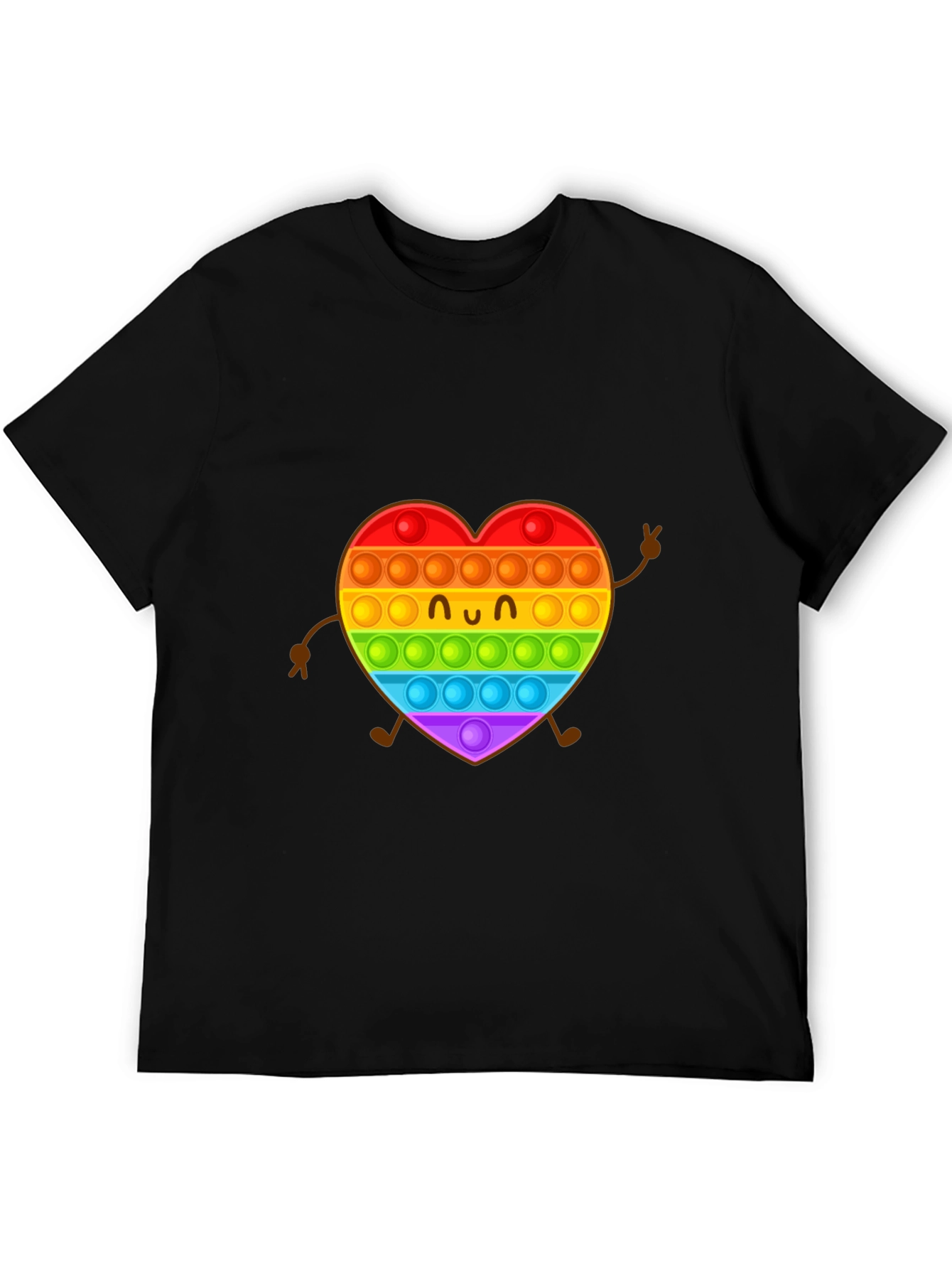 Rainbow Heart Pop It Fidget T-Shirt