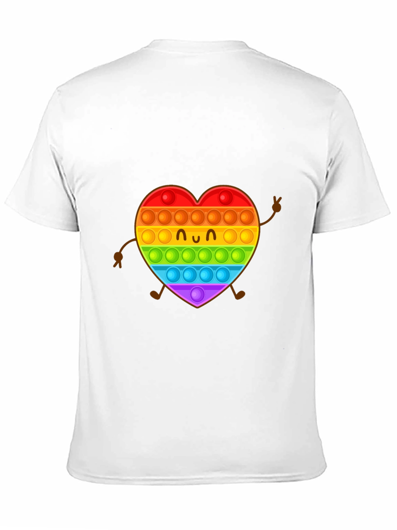 Rainbow Heart Pop It Fidget T-Shirt