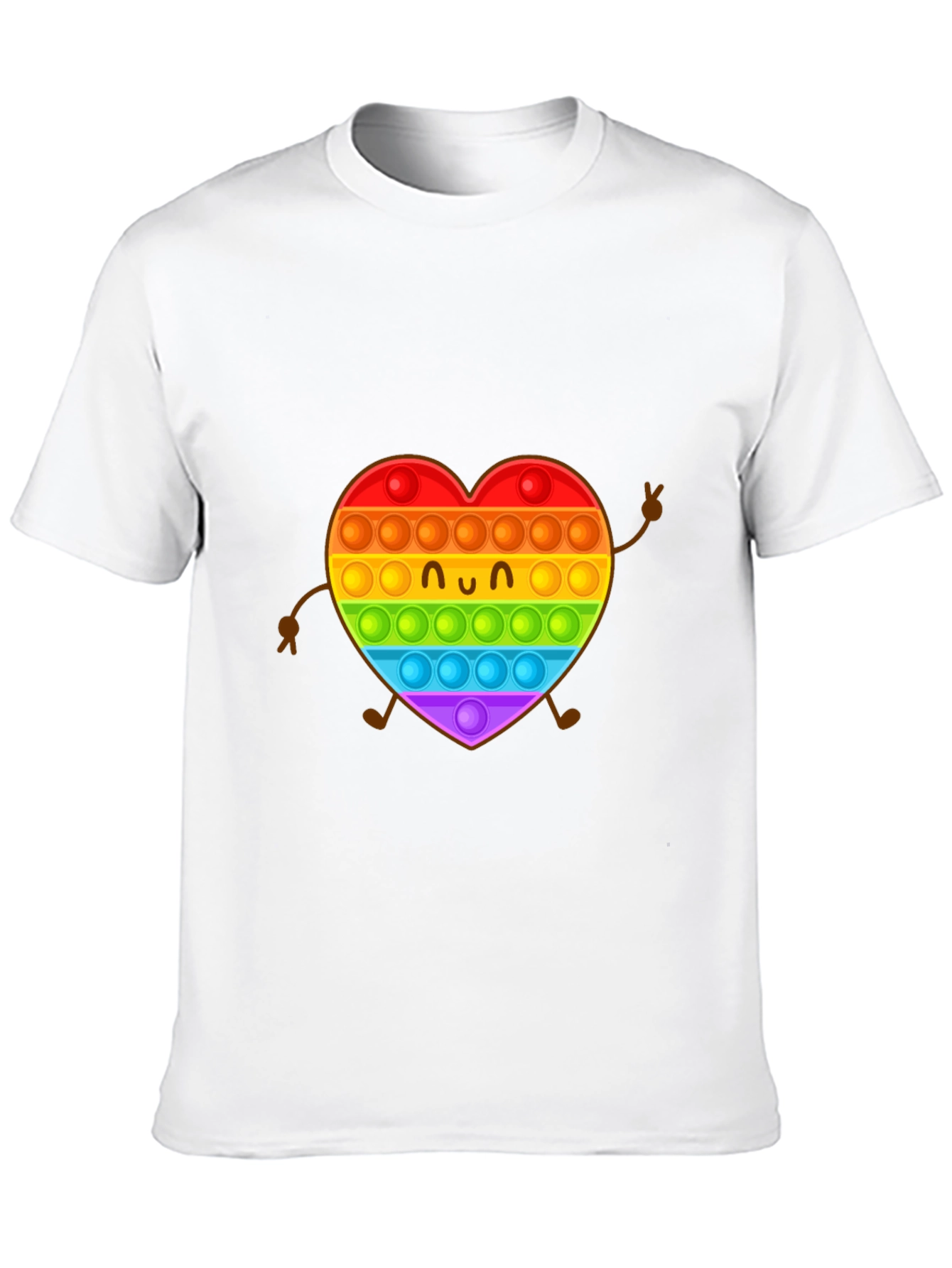 Rainbow Heart Pop It Fidget T-Shirt