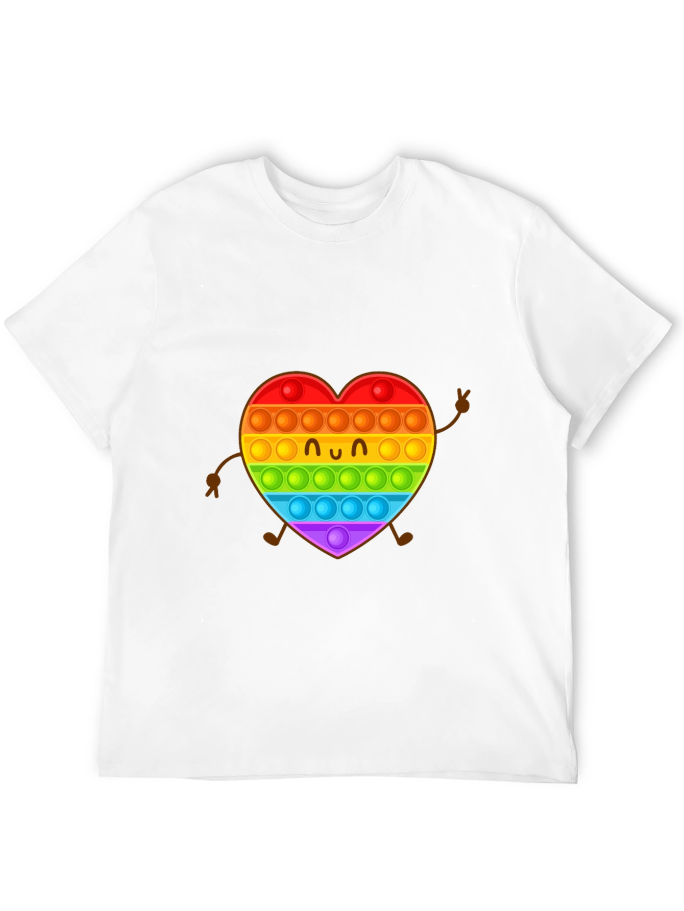 Rainbow Heart Pop It Fidget T-Shirt
