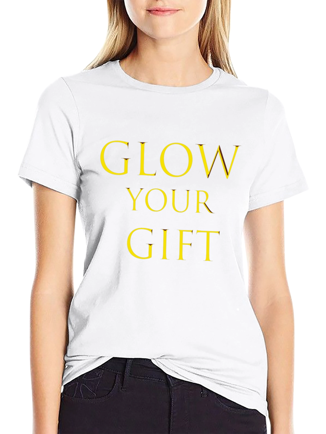 Glow Your Gift Black Graphic Tee