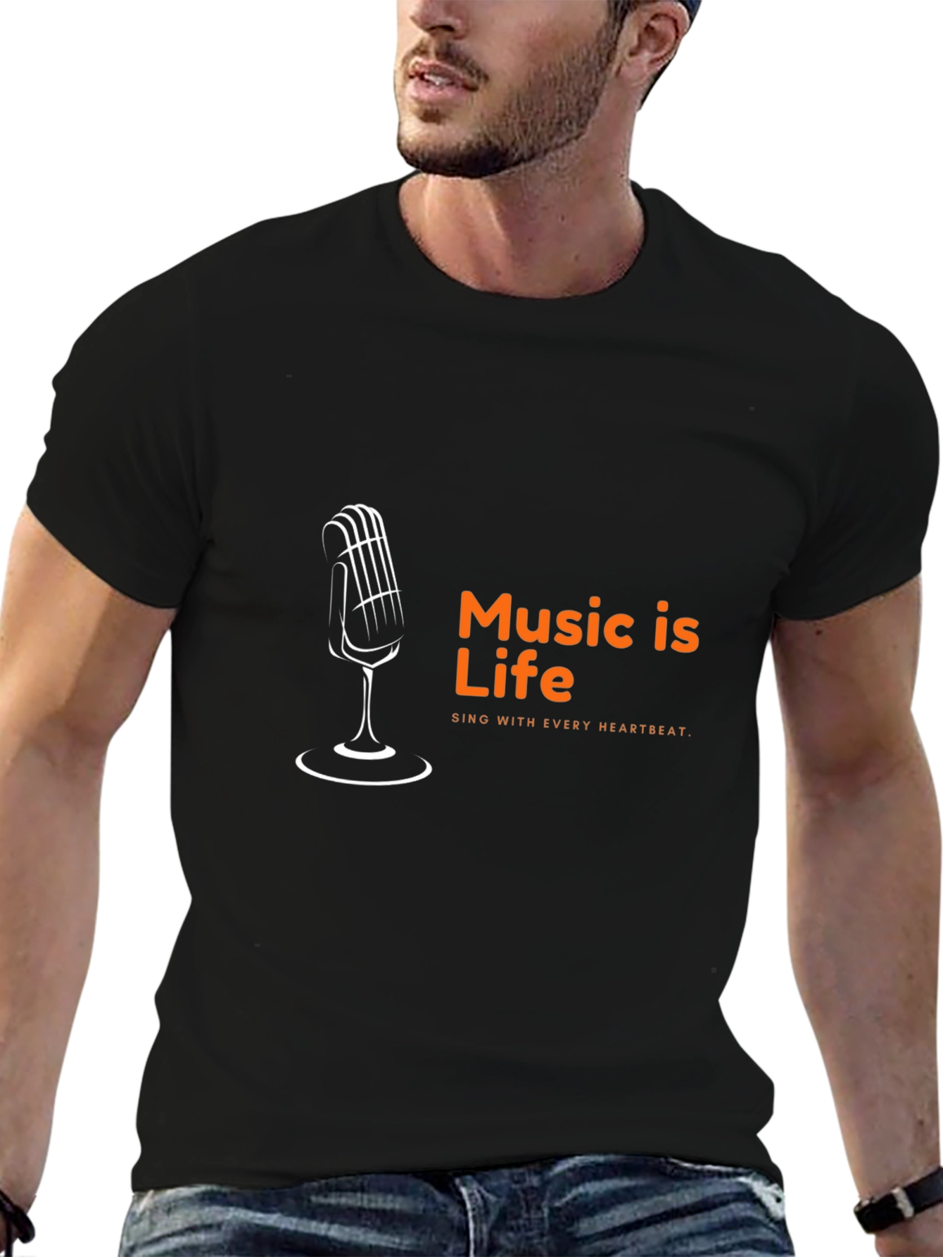 Music is Life T-Shirt - Sing with Every Heartbeat