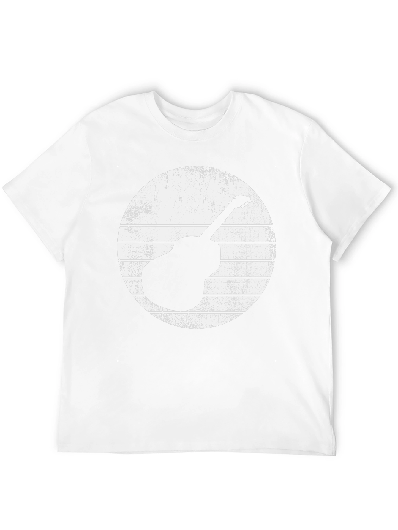 Guitar Graphic Tee - Retro Style Black T-Shirt