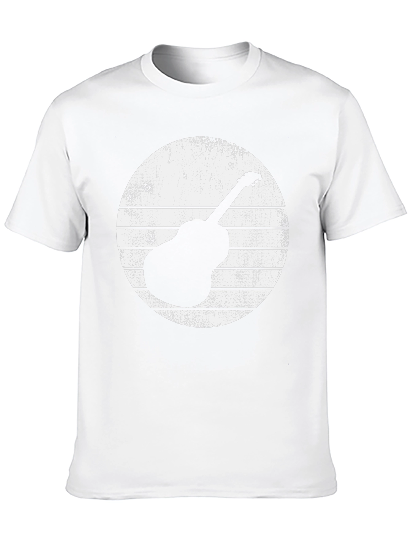 Guitar Graphic Tee - Retro Style Black T-Shirt