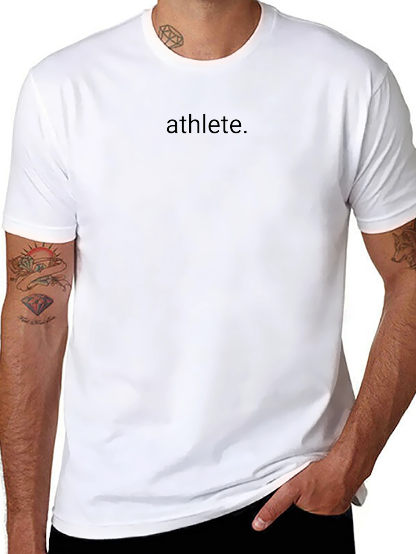 Athlete Graphic Black T-Shirt