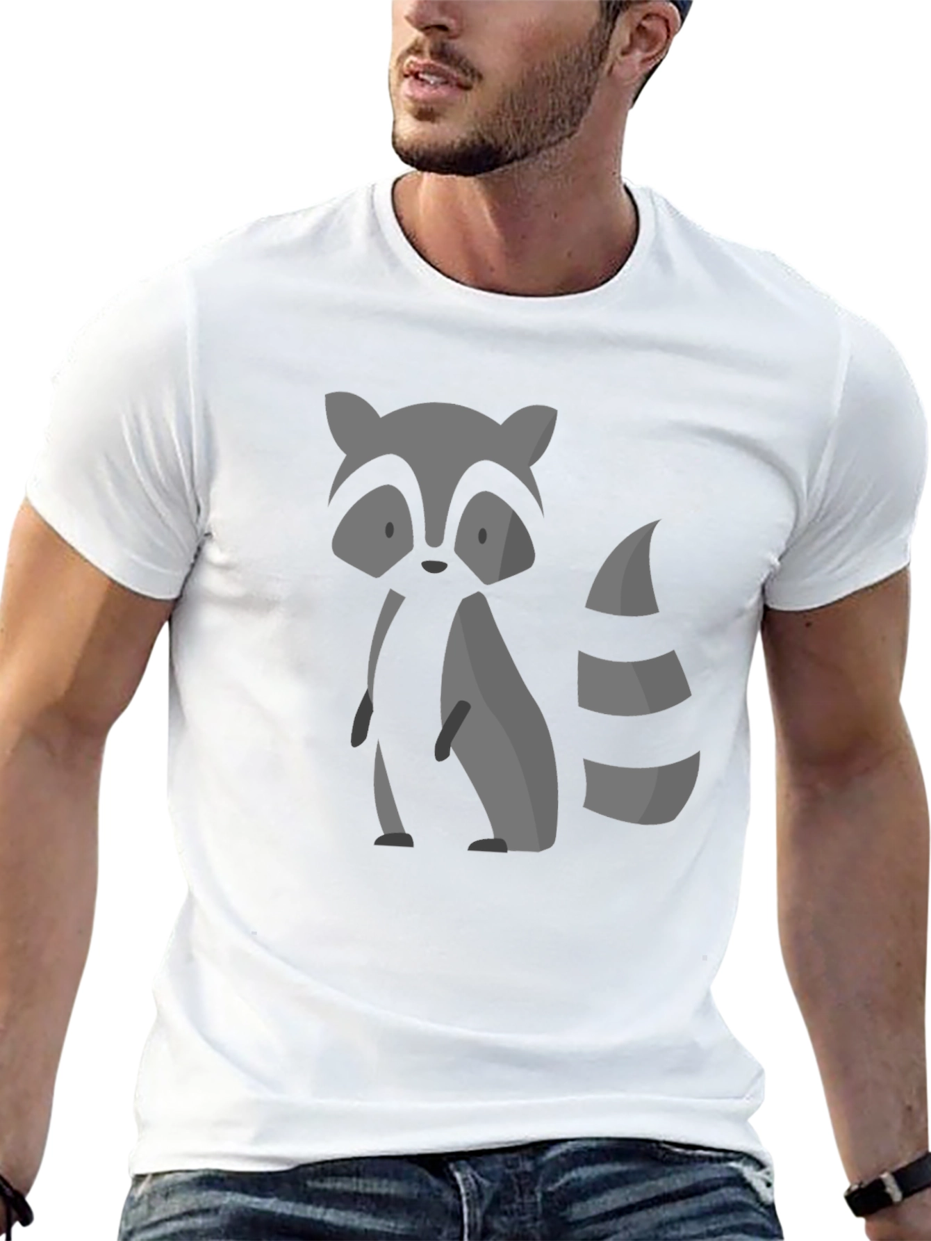Raccoon Graphic Tee - Mens Black T-Shirt