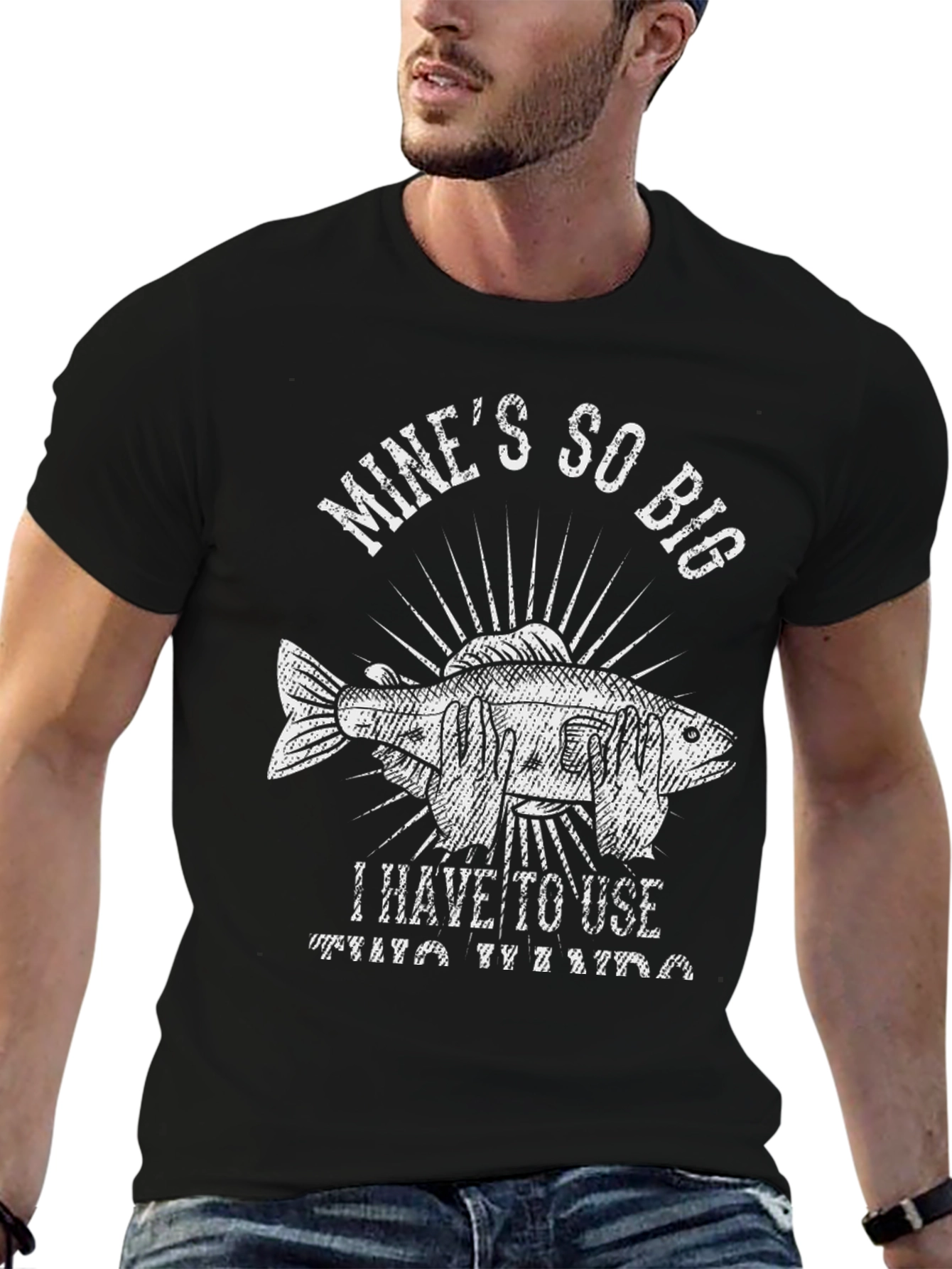 Mines So Big Funny Fishing T-Shirt