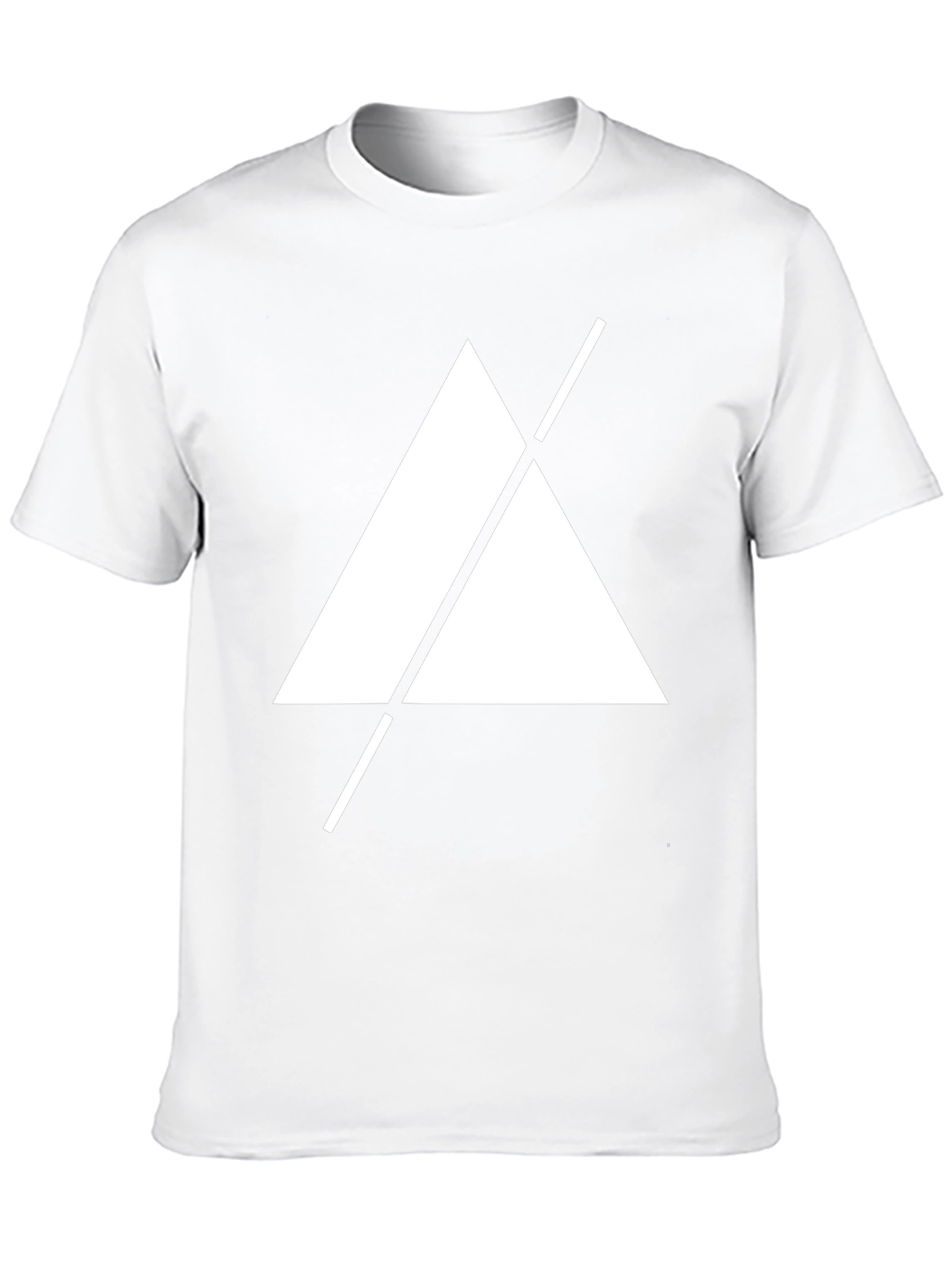 Minimalist Triangle Slash Graphic T-Shirt - Black