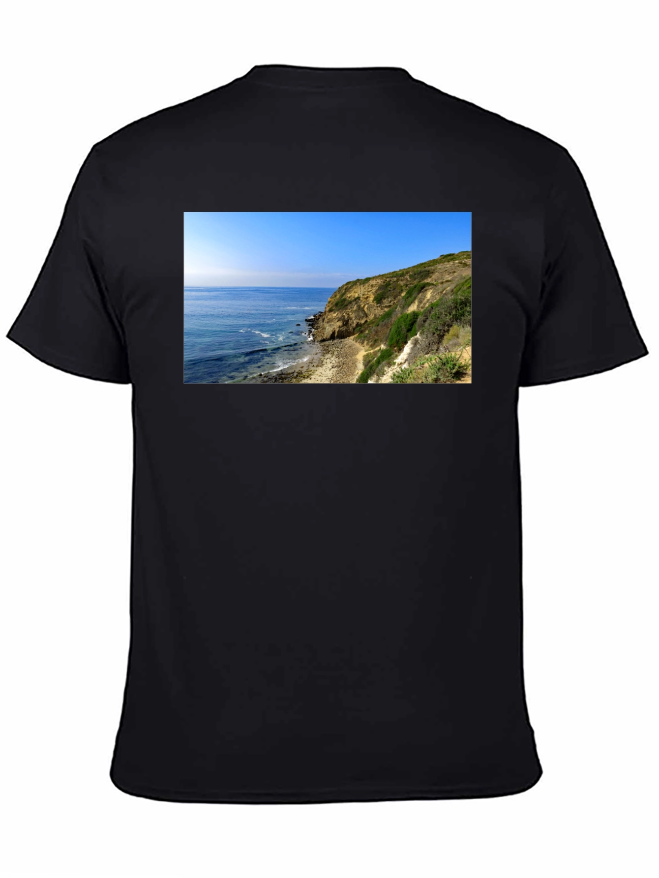 Coastal Cliff T-Shirt - Mens Black Tee