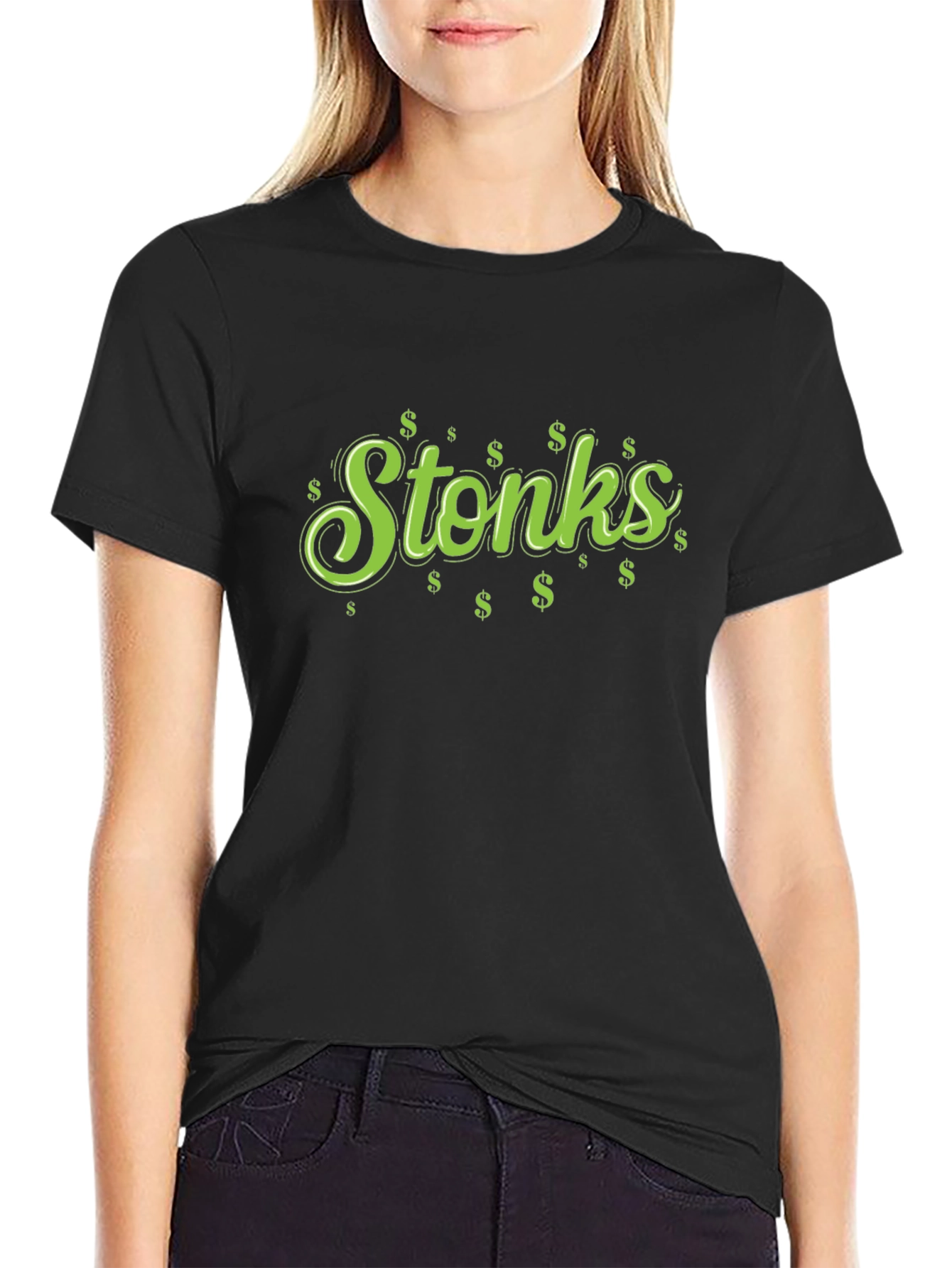 Stonks Graphic Tee - Trendy Investment Meme Shirt
