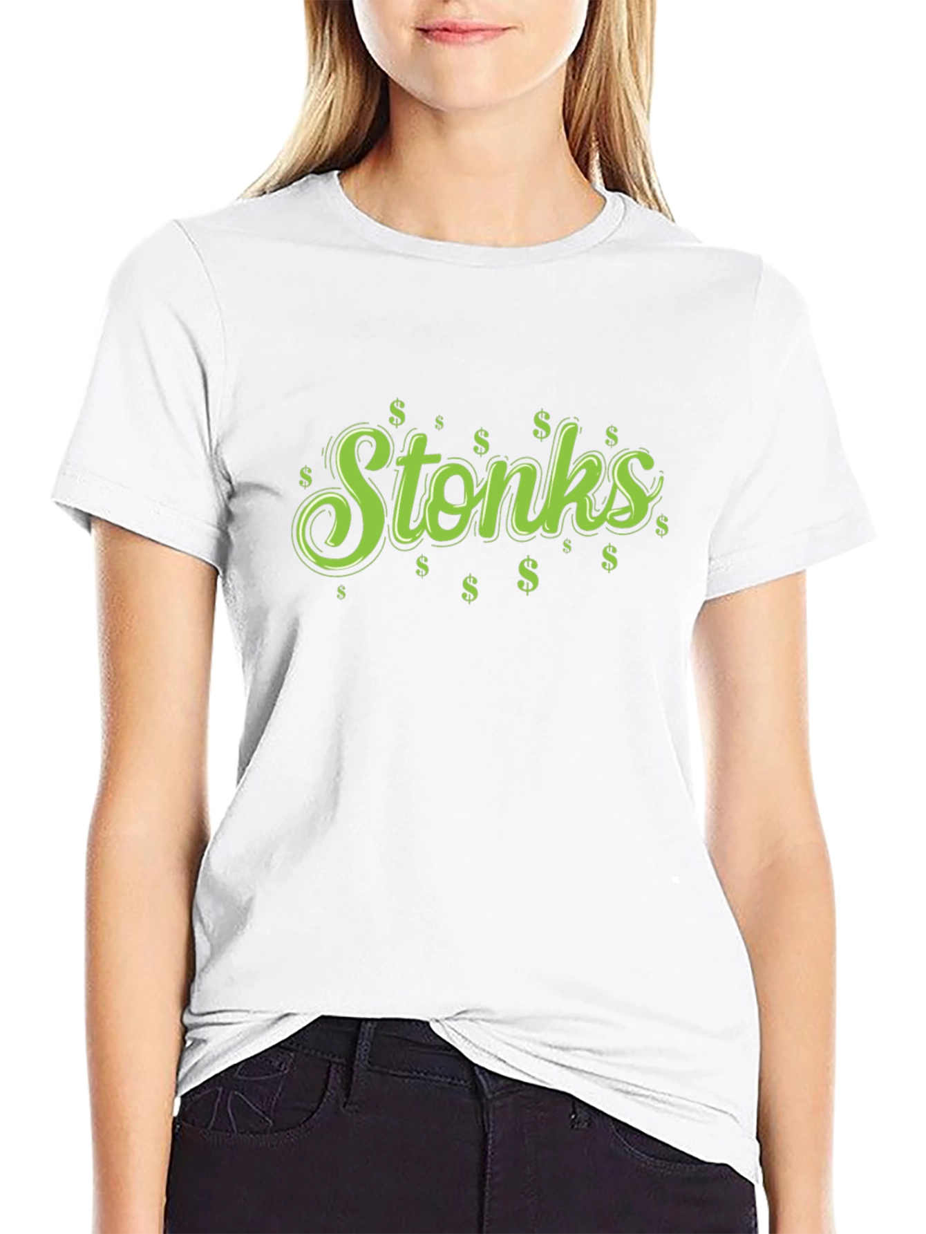 Stonks Graphic Tee - Trendy Investment Meme Shirt