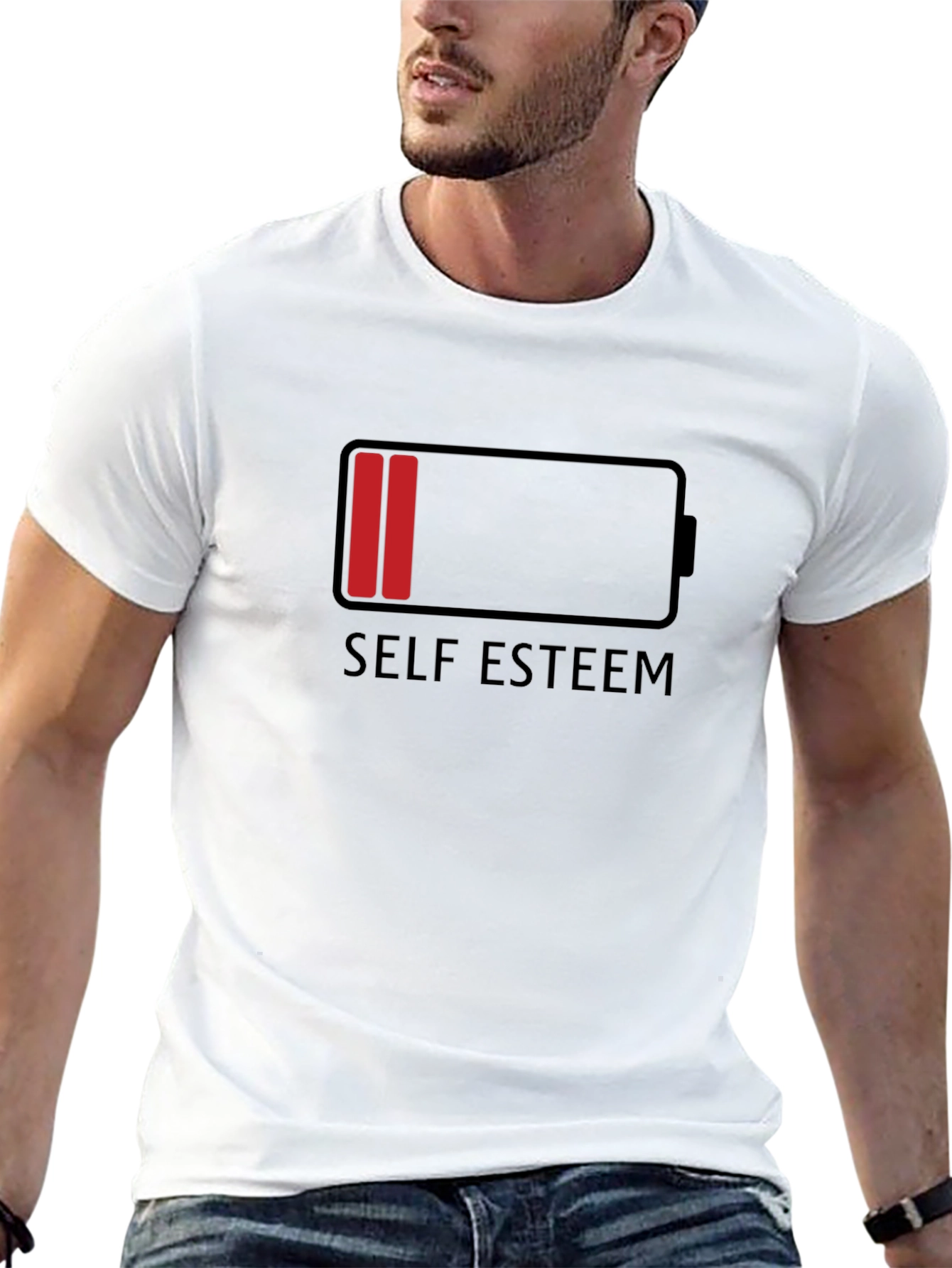 Low Self Esteem Graphic T-Shirt - Black