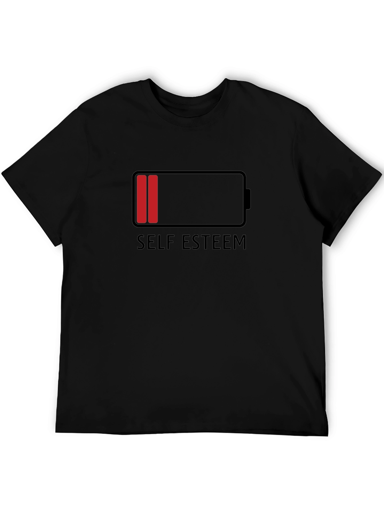 Low Self Esteem Graphic T-Shirt - Black