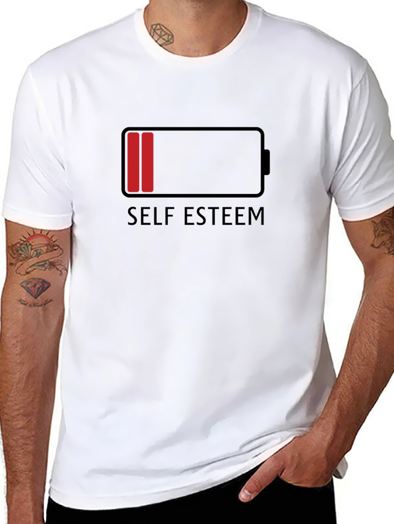 Low Self Esteem Graphic T-Shirt - Black