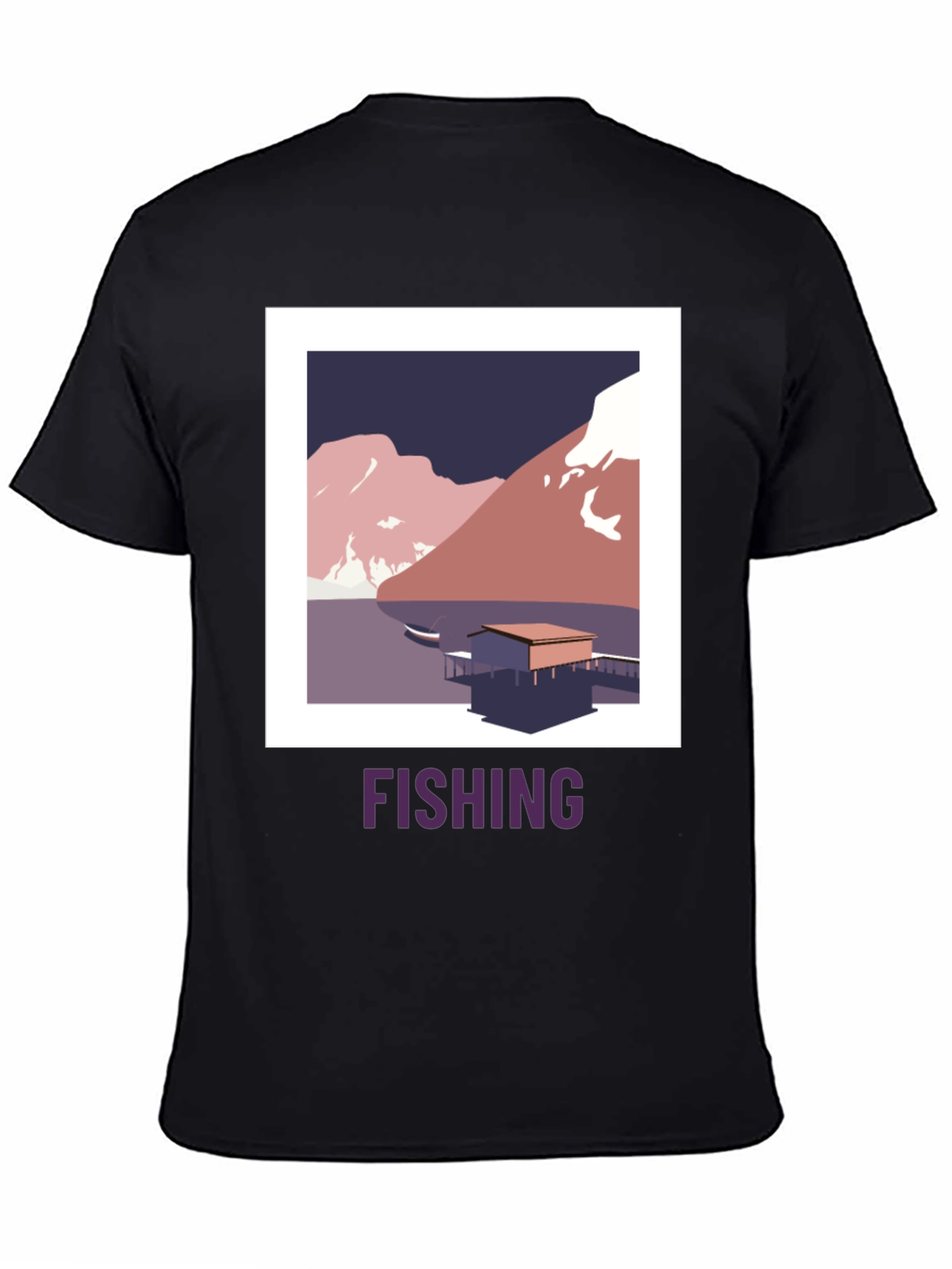 Fishing T-Shirt - Mountain Lake Design