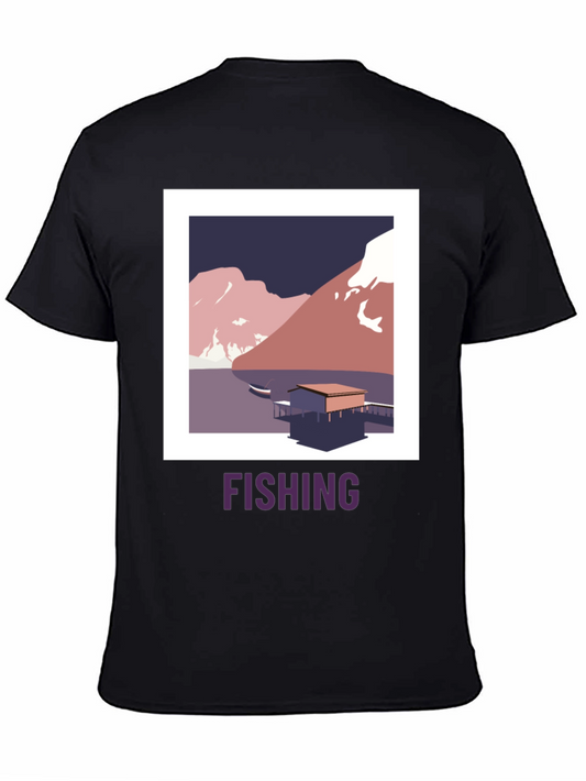 Fishing T-Shirt - Mountain Lake Design